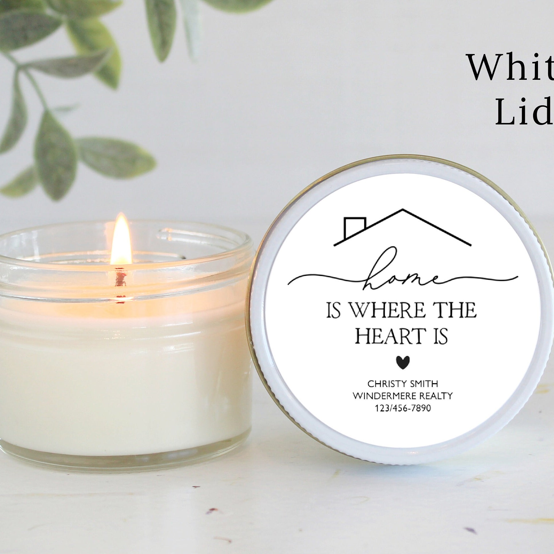 Welcome Home personalized 4oz candle favors / Realtor Gift / Closing Gift / New Home / First Time Homeowner / Mortgage Gift / Title Company