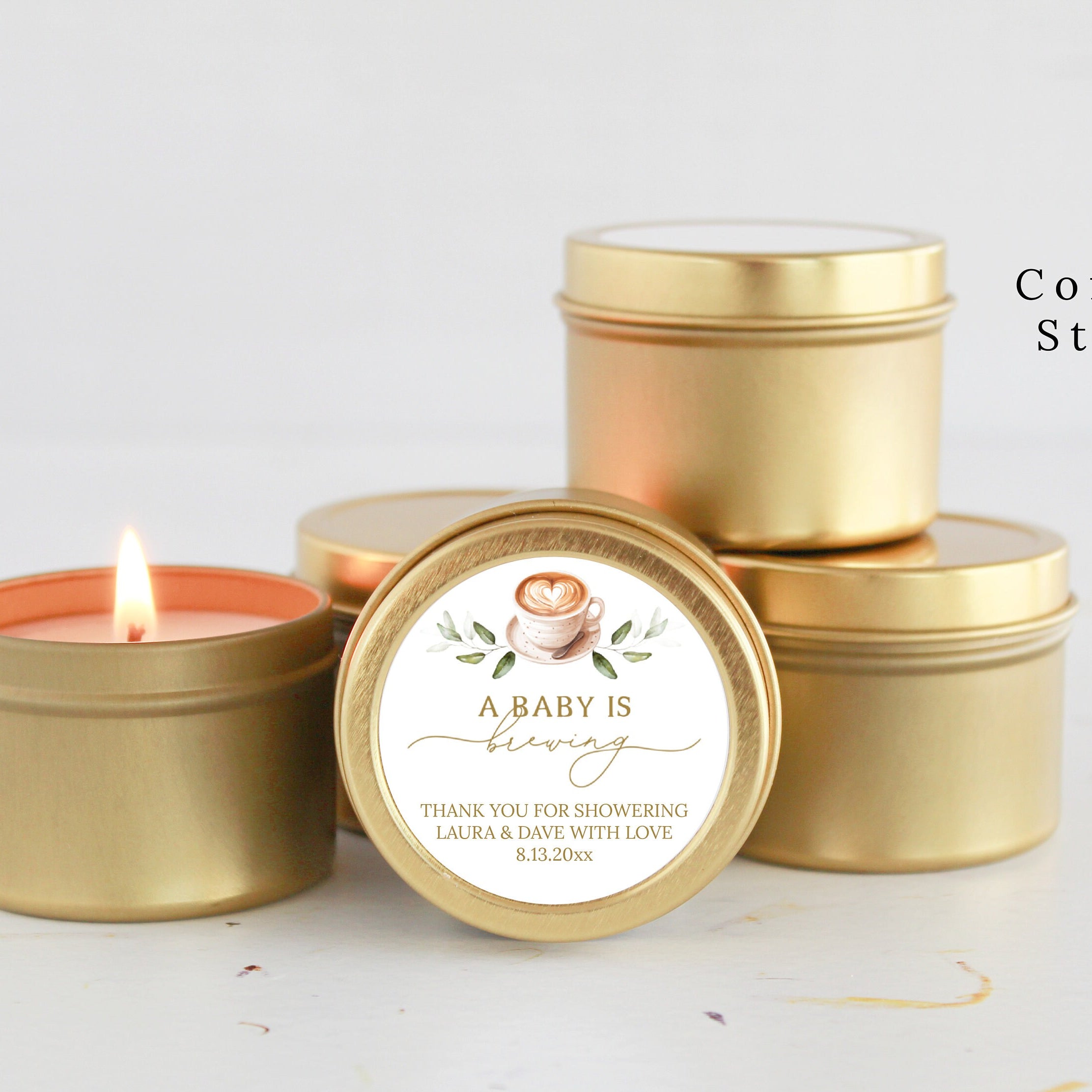 A Baby is Brewing / Bulk Candle Favors for Guests / Beer & Bottle Baby Shower / Coffee Baby Shower / Coed Baby Shower / Personalized Favors