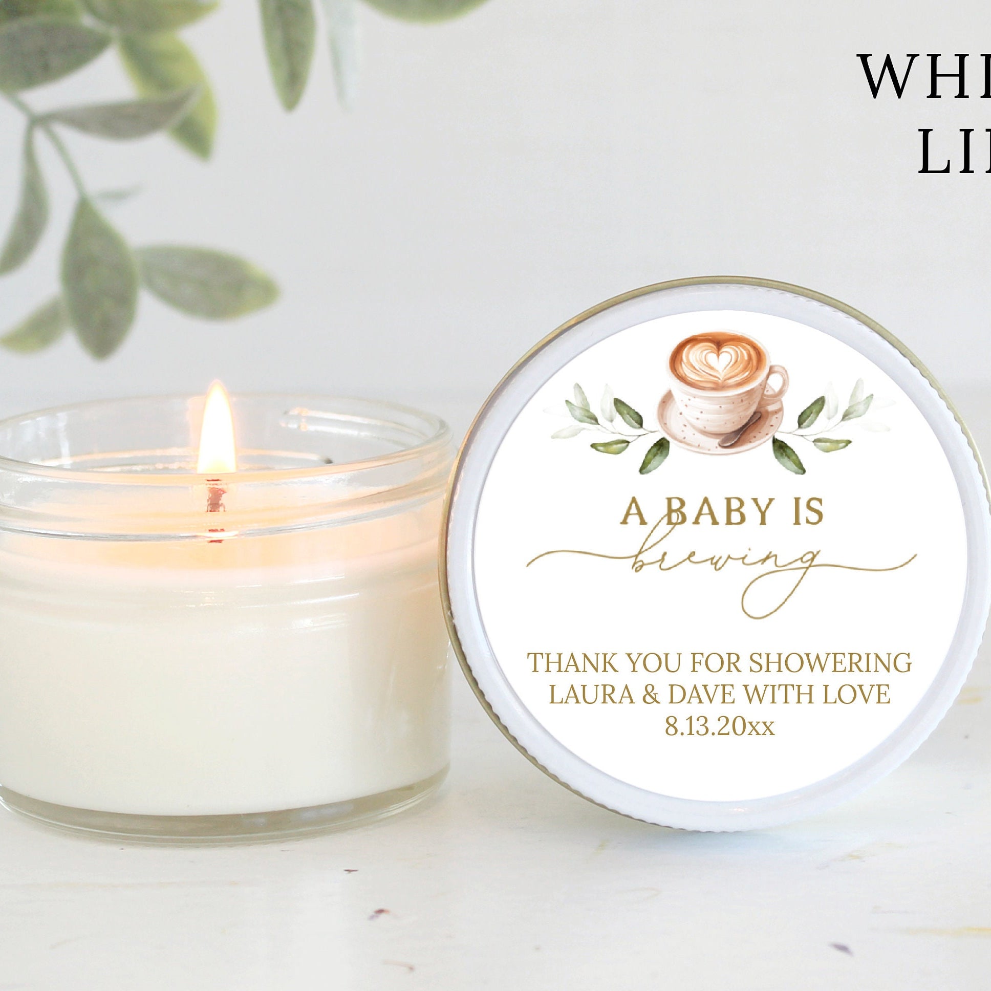 A Baby is Brewing / 4 oz Soy Candle Favor / Boy Baby Shower / Girl Baby Shower / Coed Baby Shower / Custom Party Favors Coffee Beer Bottle