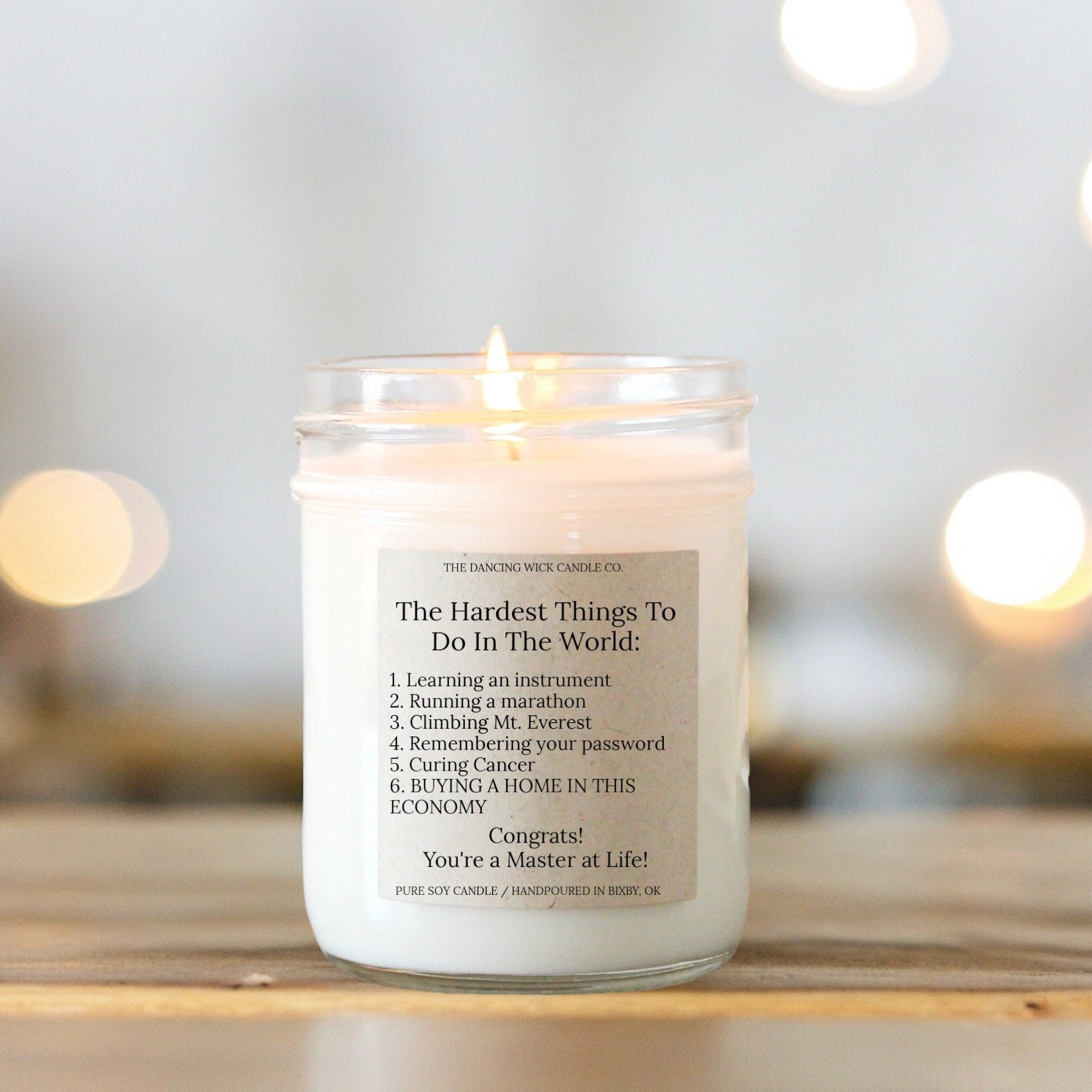 Funny Housewarming Gift / New Homeowner Gift / Custom Candle / First Home / Realtor Closing Gift / From Dad / From Mom / From Friend /
