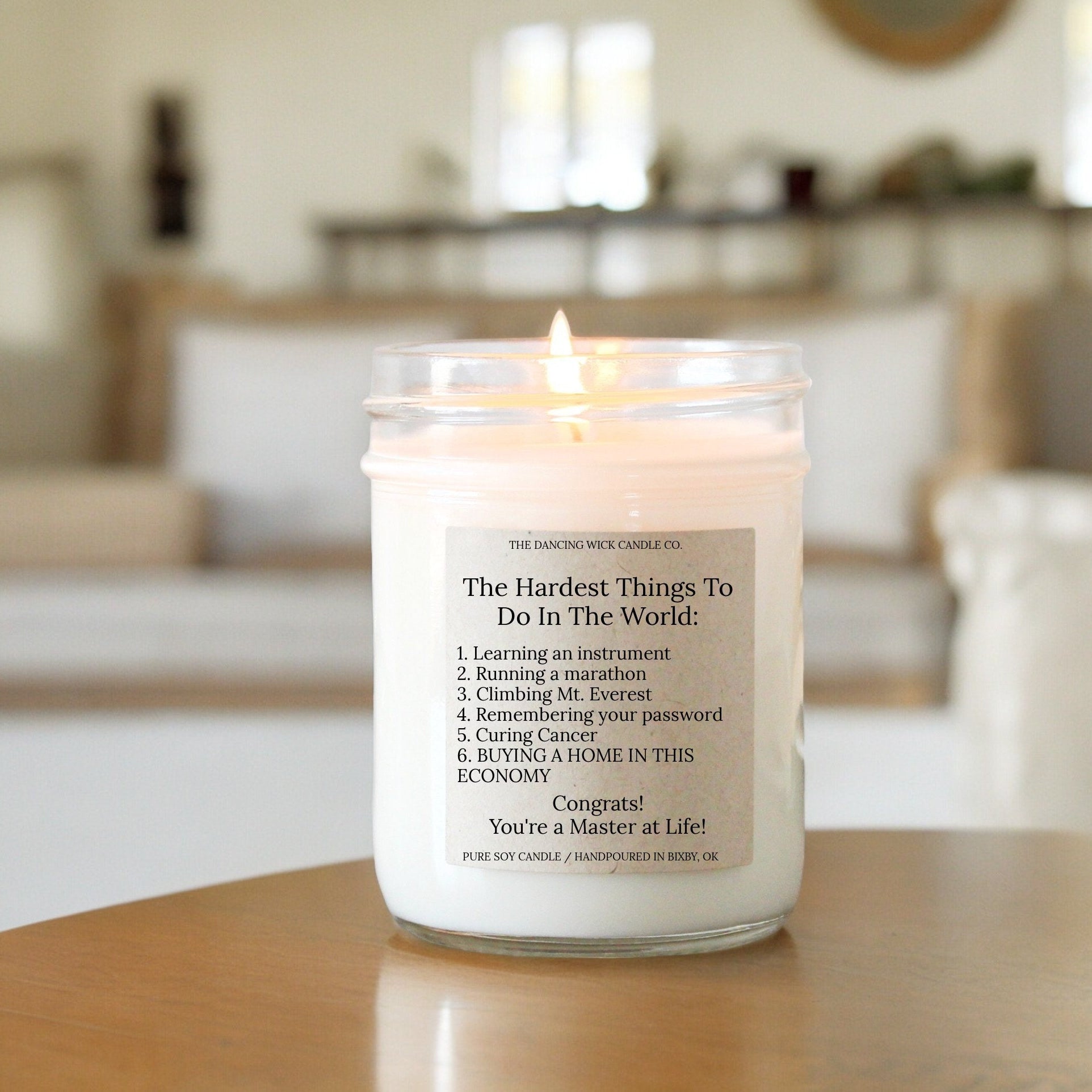 Funny Housewarming Gift / New Homeowner Gift / Custom Candle / First Home / Realtor Closing Gift / From Dad / From Mom / From Friend /