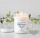 Never Forget The Difference You Make / Personalized Candle / Gift for Employees / Christmas Gift / Corporate Gift / Nurse Gift / Service