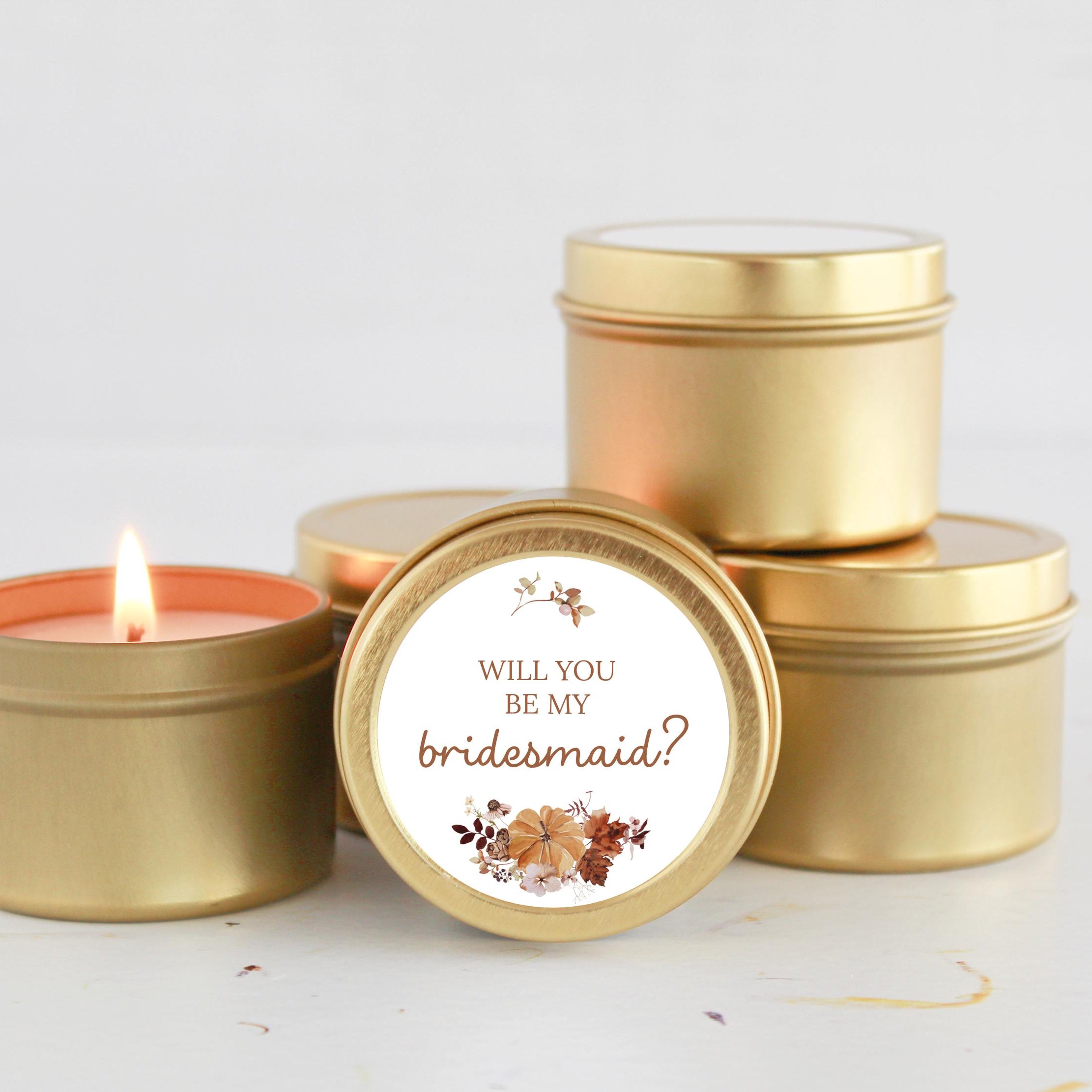 Fall Bridesmaid Proposal Gift / I can't say I do without you / Soy Candle / Maid of Honor/ Matron of Honor / Bulk Bridal Party Gift Autumn