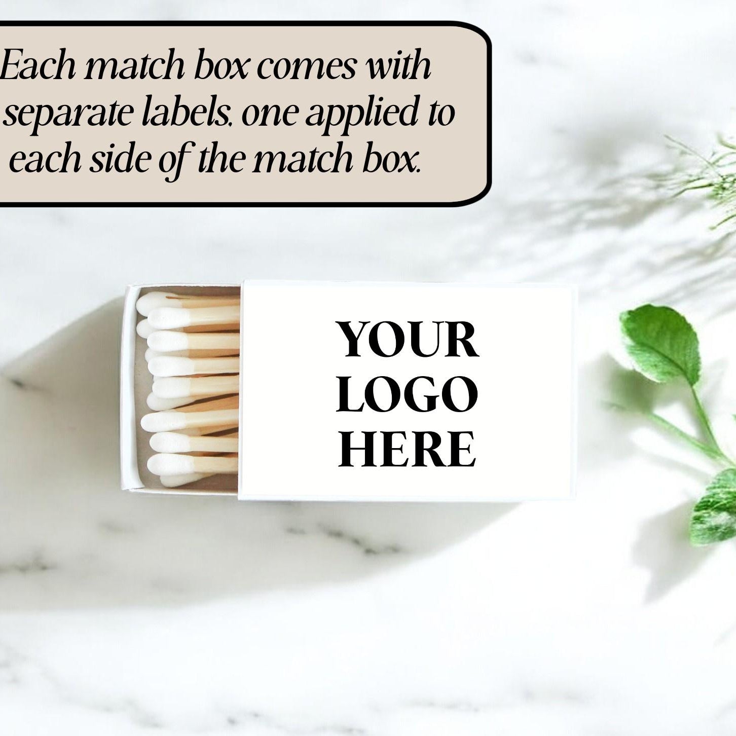 Bulk Logo Match Boxes / Custom Brand Design / Personalized Matches / Custom Promotional Great Business Branding / Double Label Style