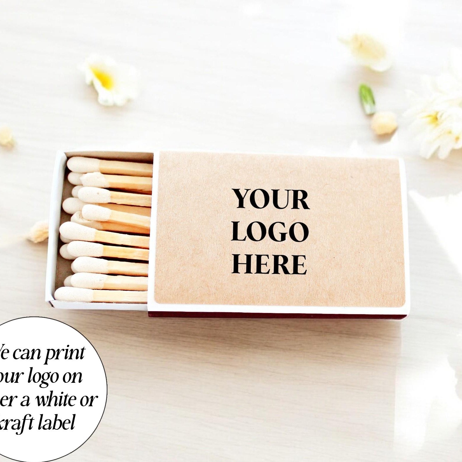 Bulk Logo Match Boxes / Custom Brand Design / Personalized Matches / Custom Promotional Great Business Branding / Double Label Style