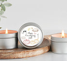 Happy Friendsgiving Favor / Set of 10 Candle Tins / Bulk For Guests / Happy Thanksgiving / Personalized Holiday Favors / Fall Pumpkin Sketch