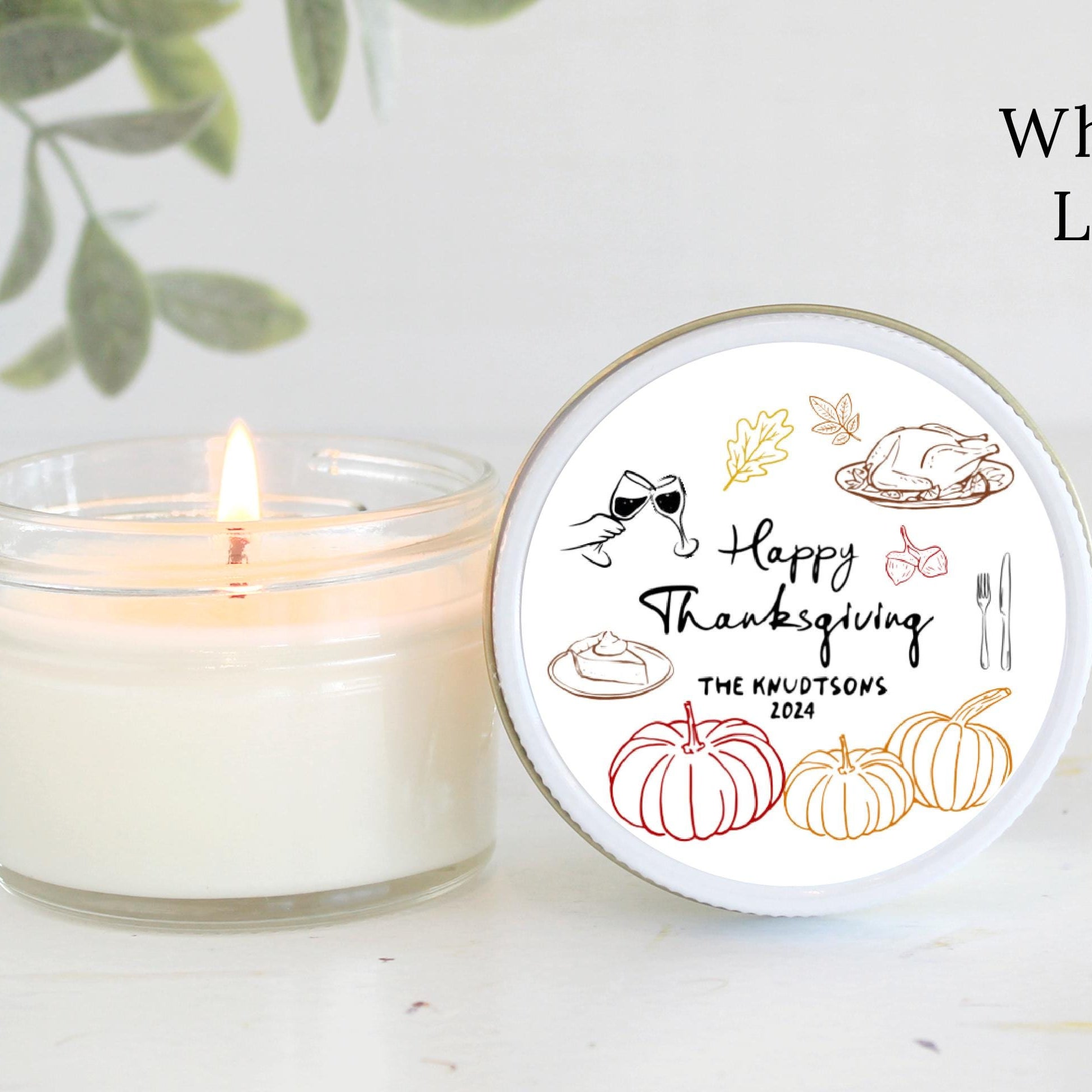 Friendsgiving Candle Favor / So very Thankful for you / Thanksgiving Table / Fall Candle / Hostess Gift / 4 oz. Candle Favors