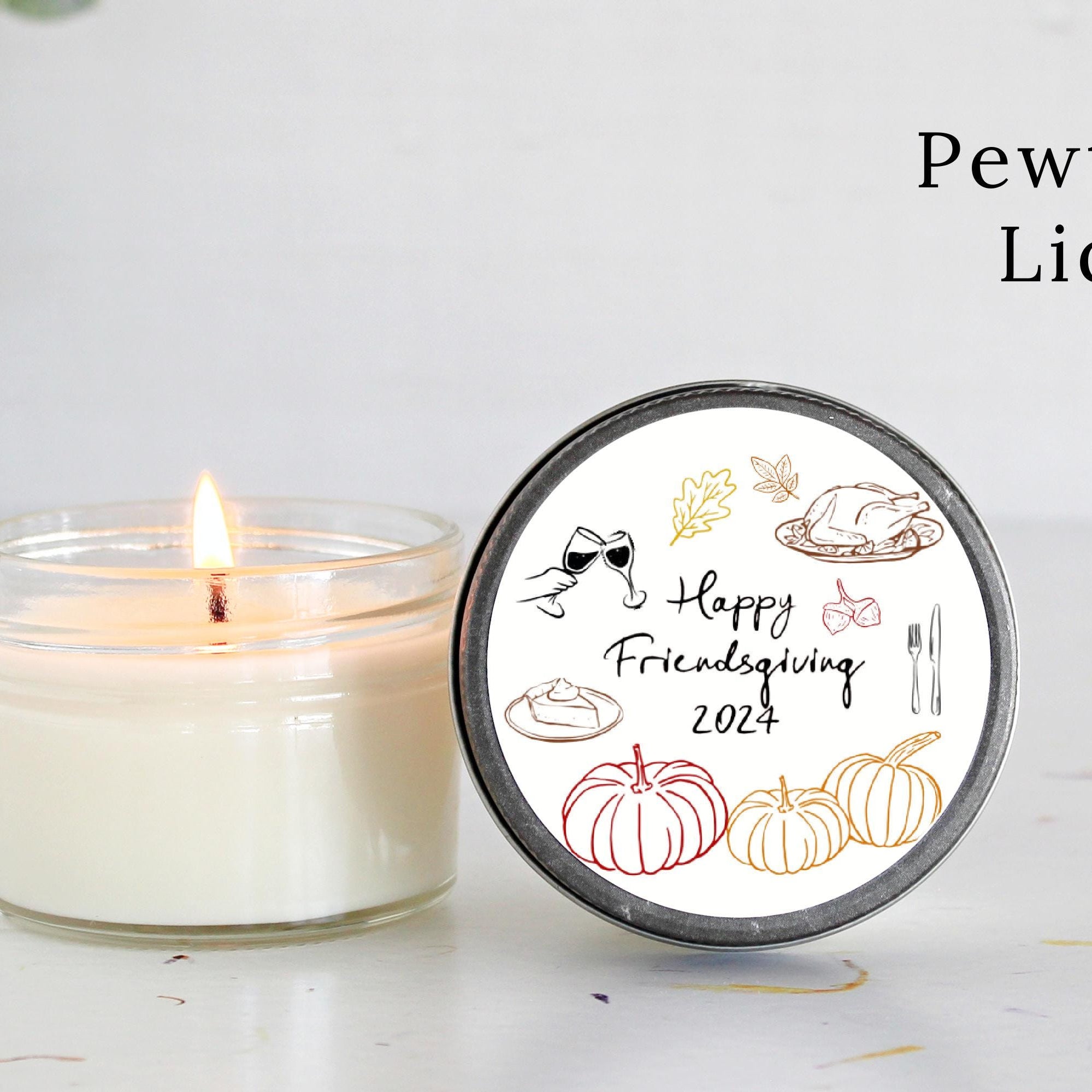 Friendsgiving Candle Favor / So very Thankful for you / Thanksgiving Table / Fall Candle / Hostess Gift / 4 oz. Candle Favors