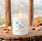 Happy Friendsgiving Soy Candle / Autumn Decor / Cute Fall Decor / Thanksgiving / Hostess Gift / Scented Candle / Pumpkin Spice / Hand Drawn