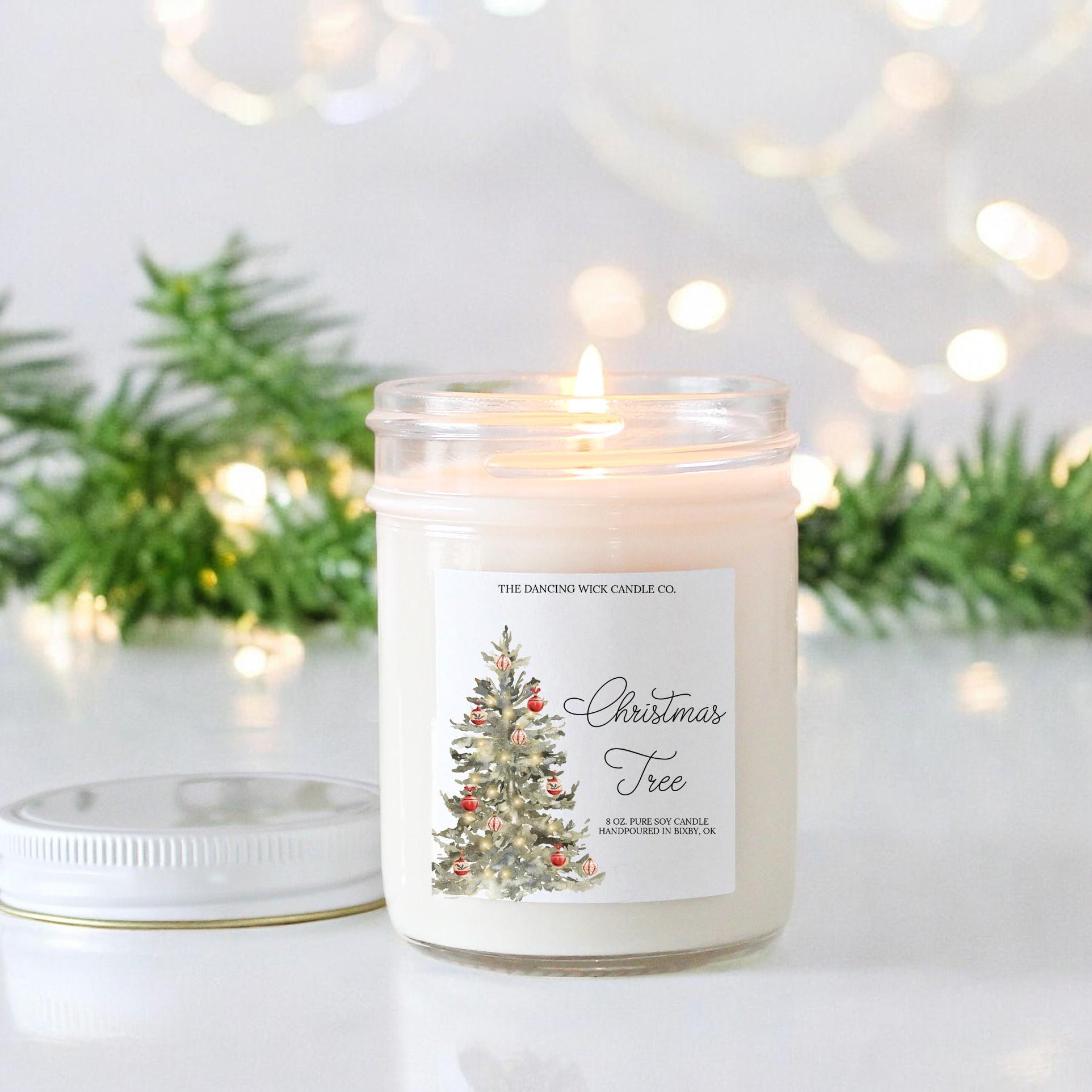 Christmas Tree Scented Candle | Fresh Spruce and Citrus | Hand-Poured Soy Candle | Best-Selling Christmas Candle | Holiday Home Decor