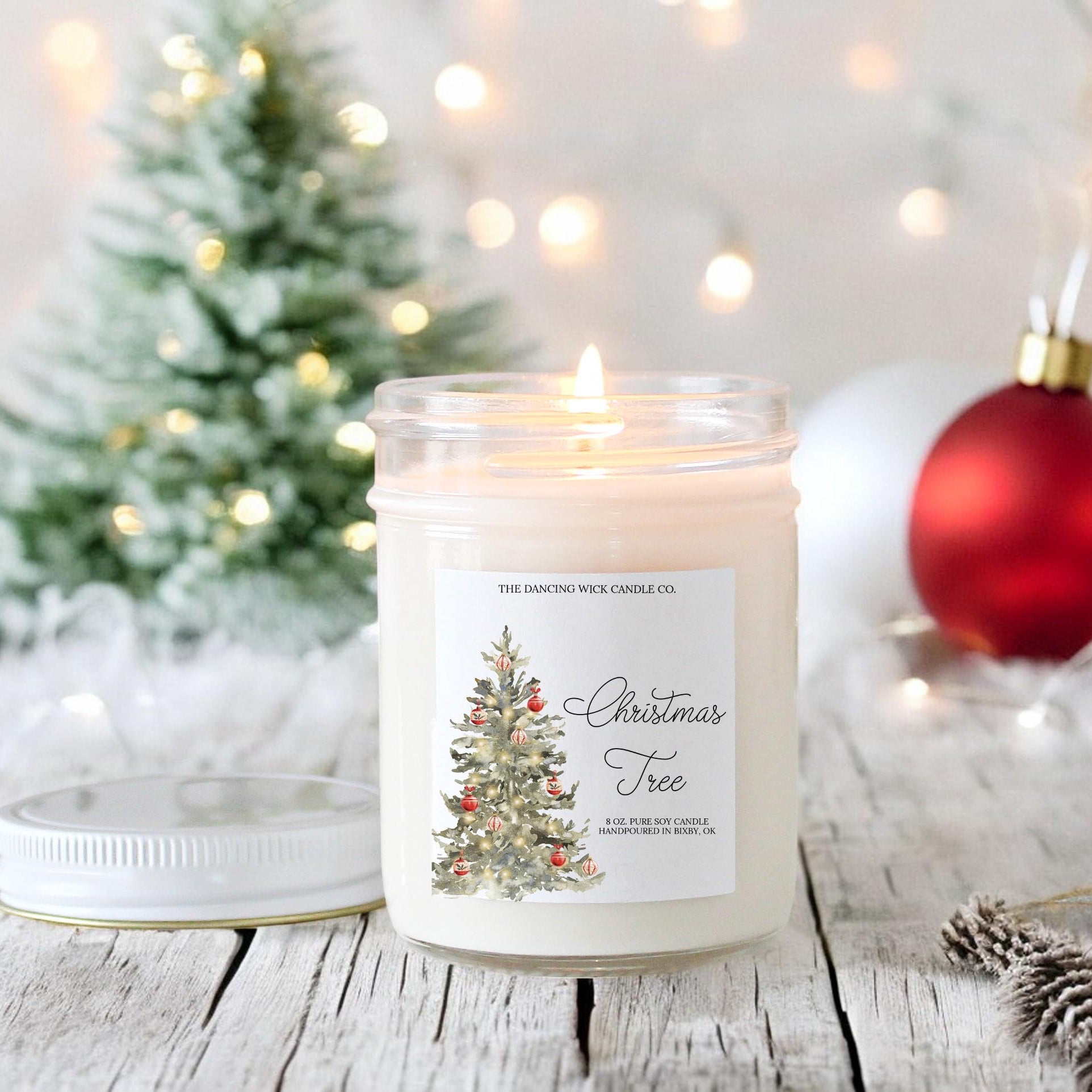 Christmas Tree Scented Candle | Fresh Spruce and Citrus | Hand-Poured Soy Candle | Best-Selling Christmas Candle | Holiday Home Decor