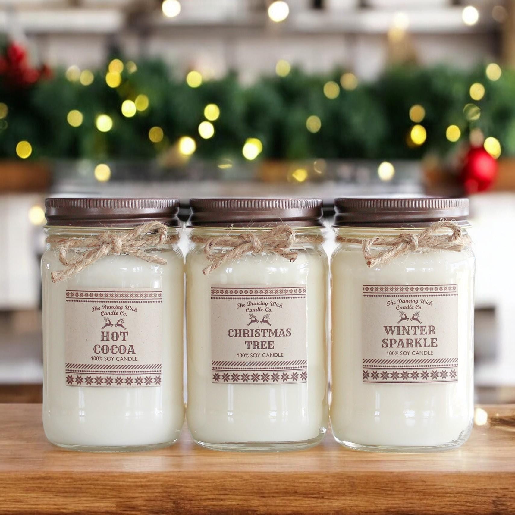 Soy Candle / 16 oz Candle / 8 oz Candle / Mason Jar Candle / Winter Candle / Holiday Sweater Candle / Christmas Candle