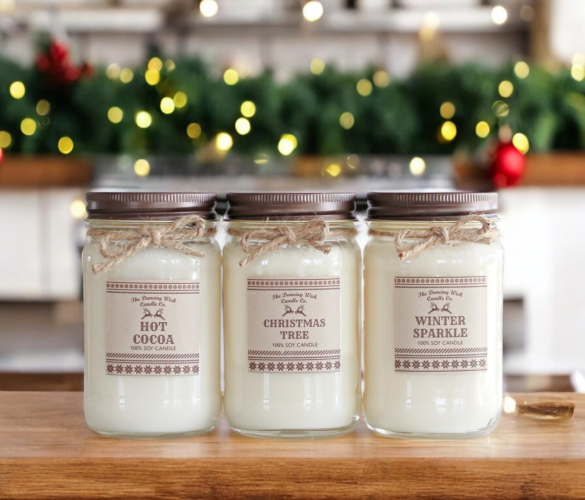 Soy Candle / 16 oz Candle / 8 oz Candle / Mason Jar Candle / Winter Candle / Holiday Sweater Candle / Christmas Candle