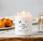Happy Friendsgiving Soy Candle / Autumn Decor / Cute Fall Decor / Thanksgiving / Hostess Gift / Scented Candle / Pumpkin Spice / Hand Drawn