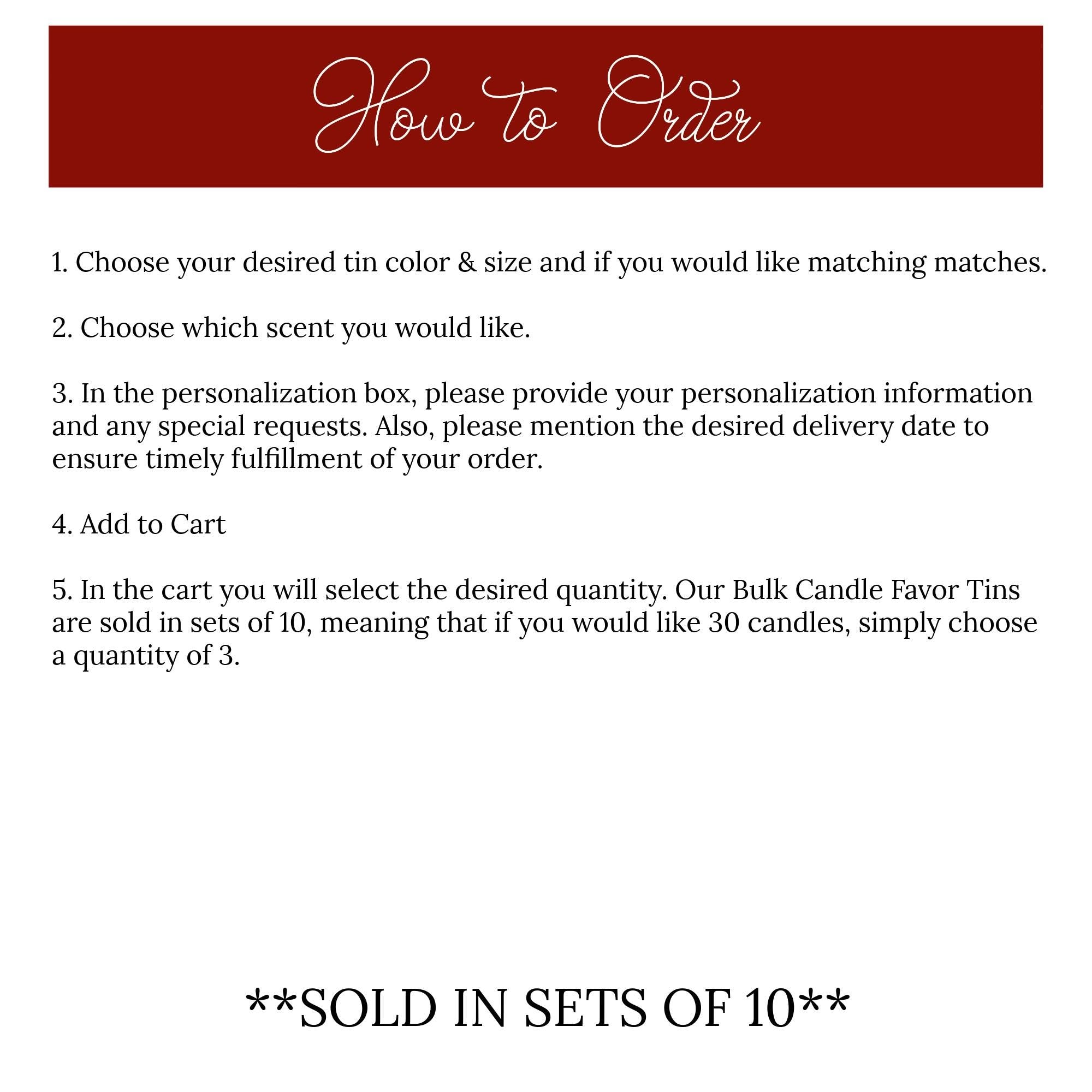 Personalized Christmas Candle Gifts | Tartan Plaid Teddy Bear Design | Custom Holiday Candles Sold in Sets of 10 | Family or Corporate Gift