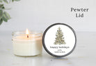 Bulk Christmas Candles / Corporate Gift / Christmas Gift / Personalized Favor/ Christmas tree / Happy Holidays Personalized 4oz Soy Candles