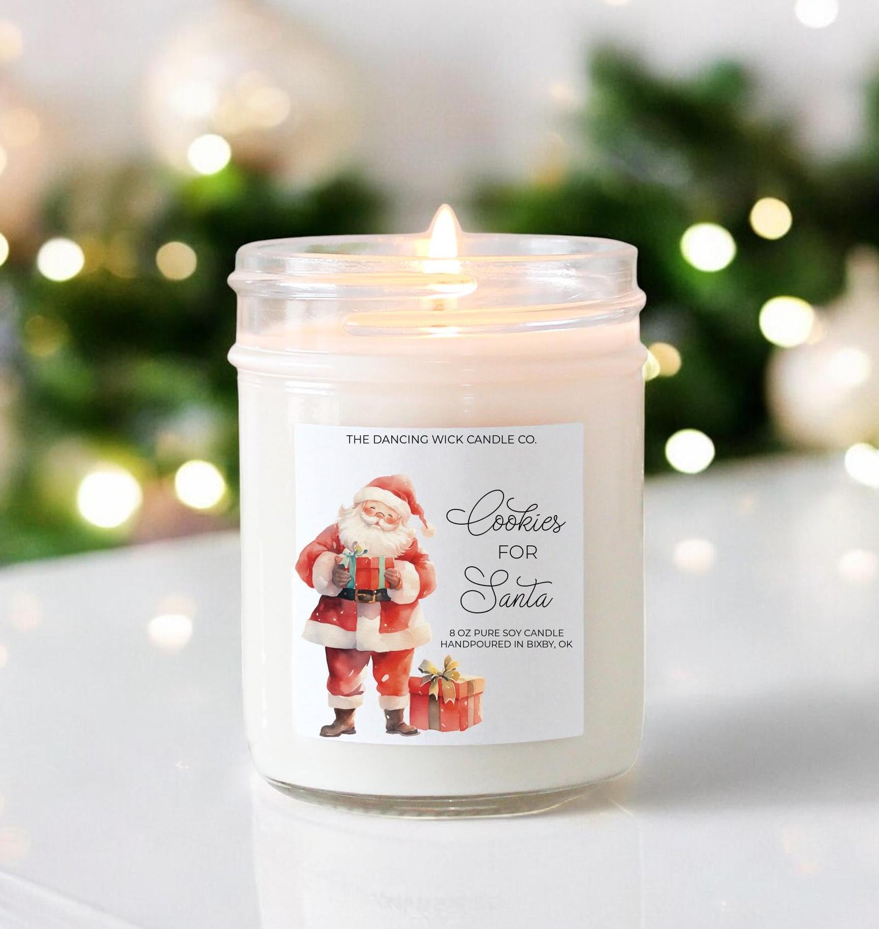 Cookies for Santa Soy Candle | Handpoured Christmas Scent | Holiday Bakery Scented Candle | Cozy Winter Gift | Stocking Stuffer