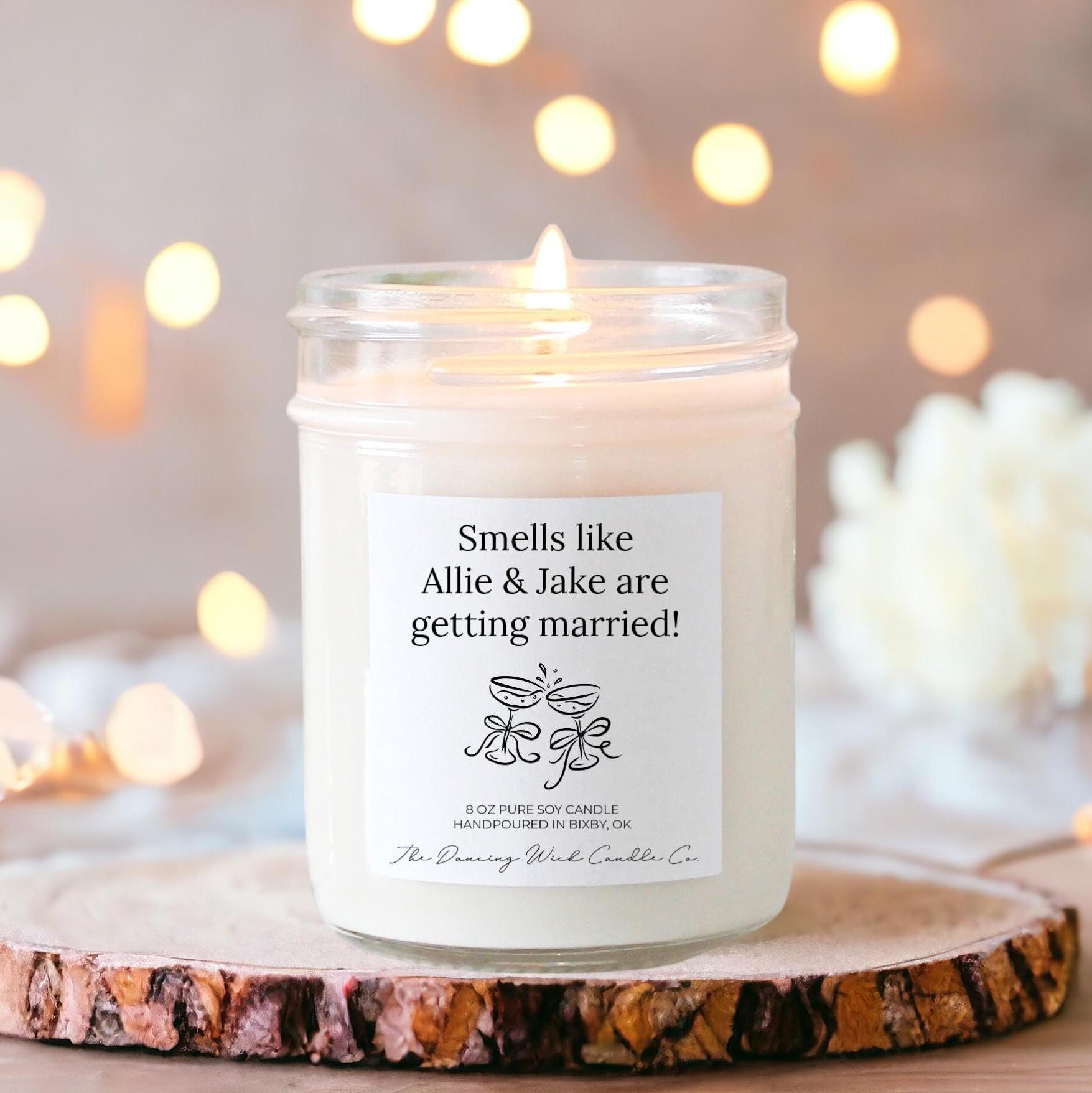 Engagement Gift Candle, Smells Like You're Getting Married, Personalized Couple Gift, Bride to Be Gift, Engagement Party, Gift for Her
