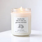 Engagement Gift Candle, Smells Like You're Getting Married, Personalized Couple Gift, Bride to Be Gift, Engagement Party, Gift for Her