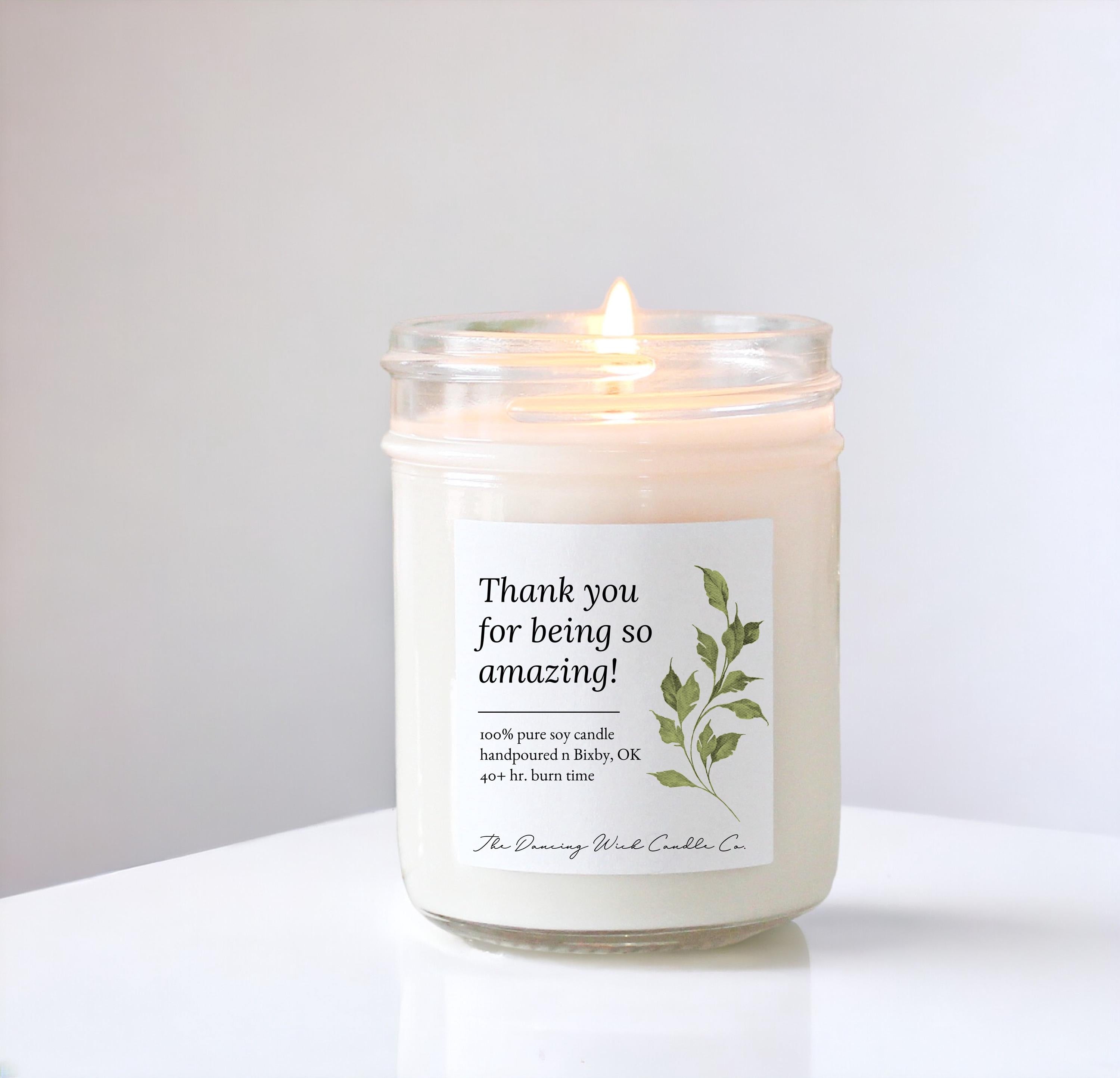 Thank You Candle Gift for Her Appreciation Gift for Boss Gift for Coworker Employee Recognition Gift for Friend Gift for Manager Staff Gift