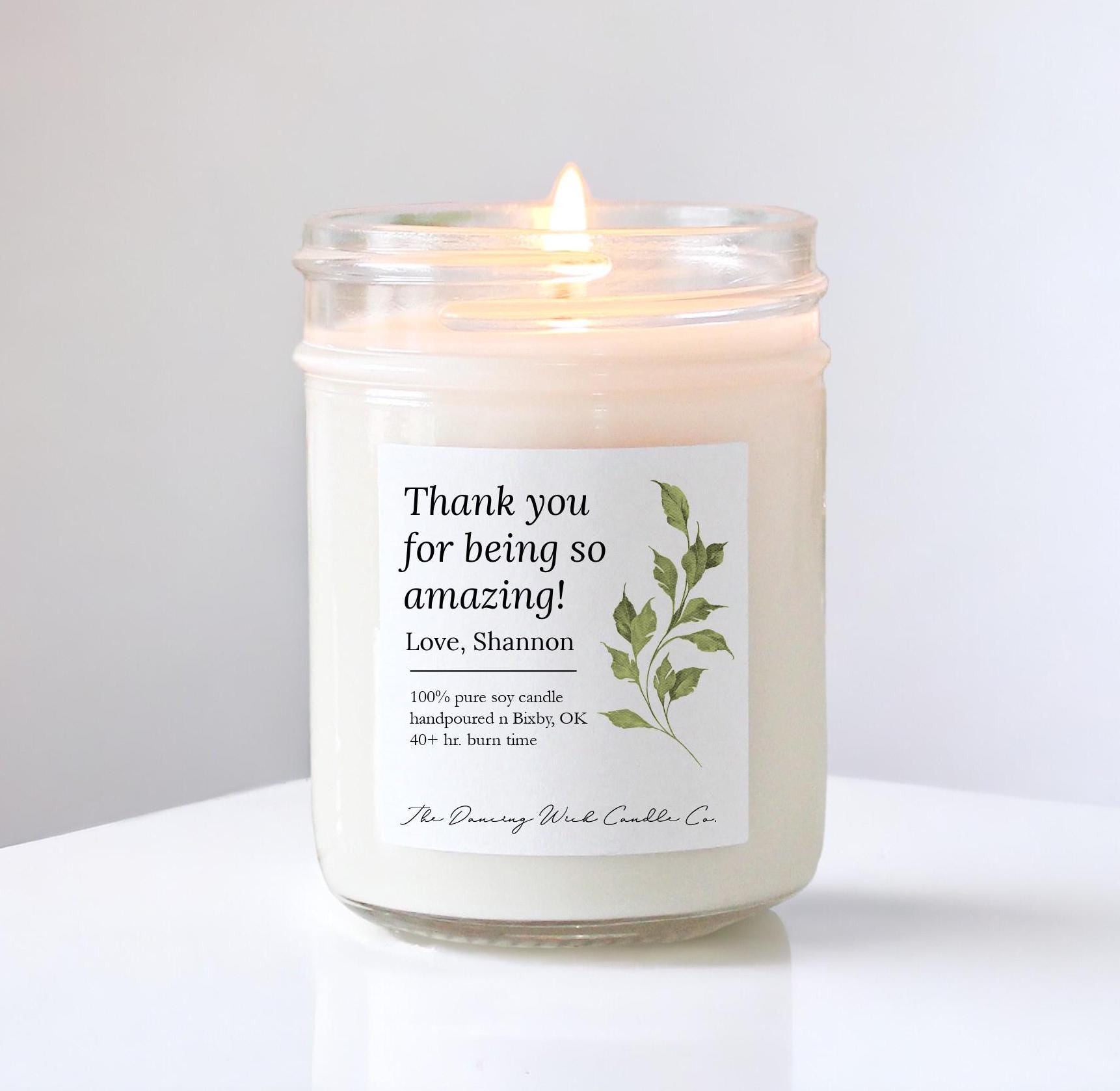 Thank You Candle Gift for Her Appreciation Gift for Boss Gift for Coworker Employee Recognition Gift for Friend Gift for Manager Staff Gift