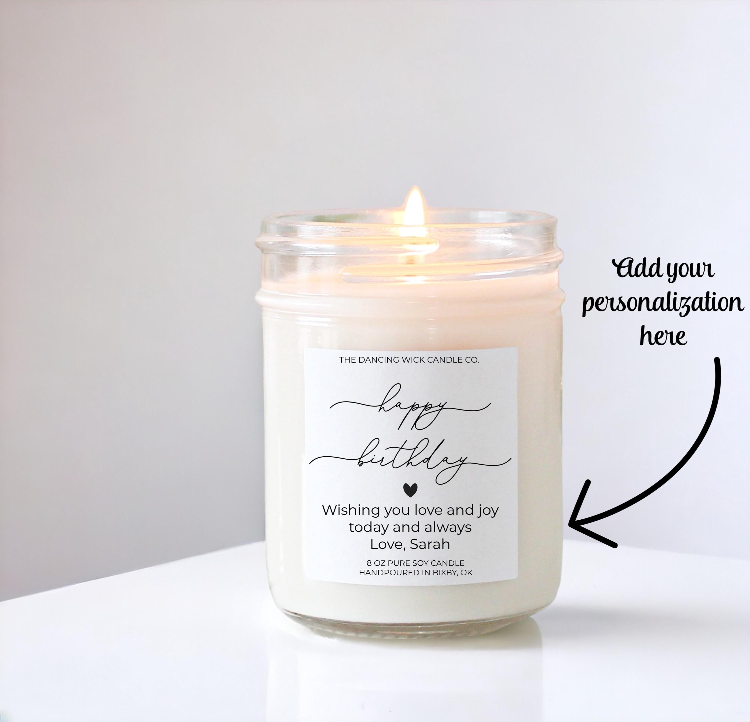 Happy Birthday Candle – Thoughtful Gift for Her, Best Friend Birthday Gift, Milestone Birthday, Scented Soy Candle, Self Care Gift for Women