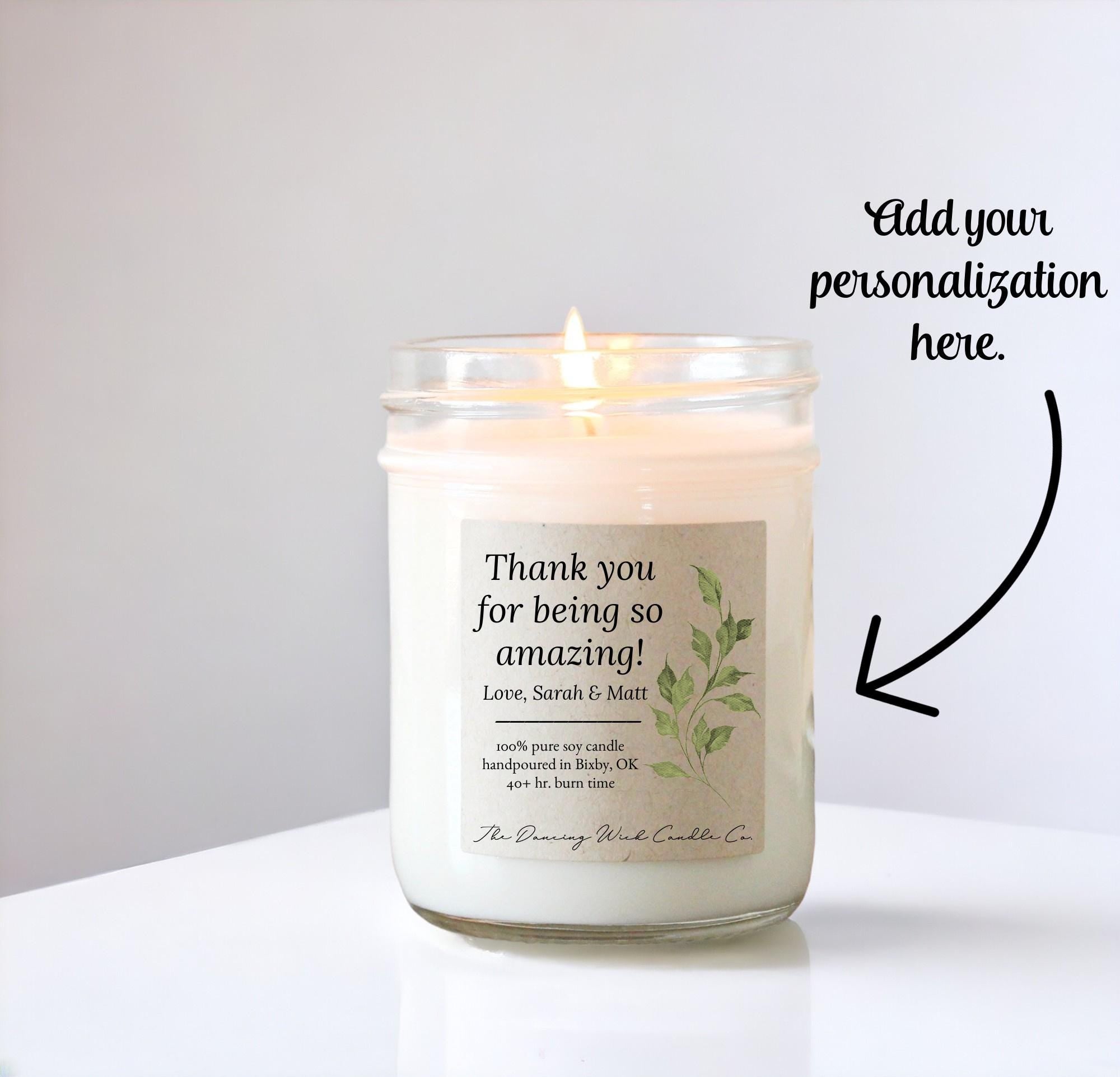 Thank You Candle Gift for Her Appreciation Gift for Boss Gift for Coworker Employee Recognition Gift for Friend Gift for Manager Staff Gift