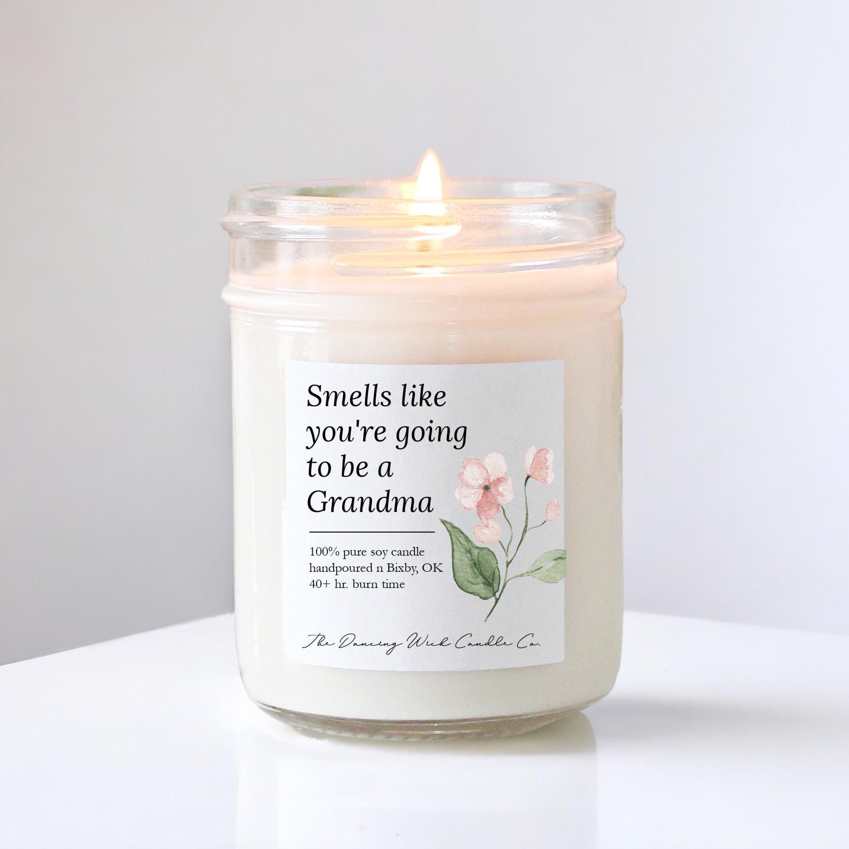 You're Going to Be a Grandma Candle – Pregnancy Announcement Gift, Personalized Candle for Grandma, Baby Reveal, New Grandparent Gift