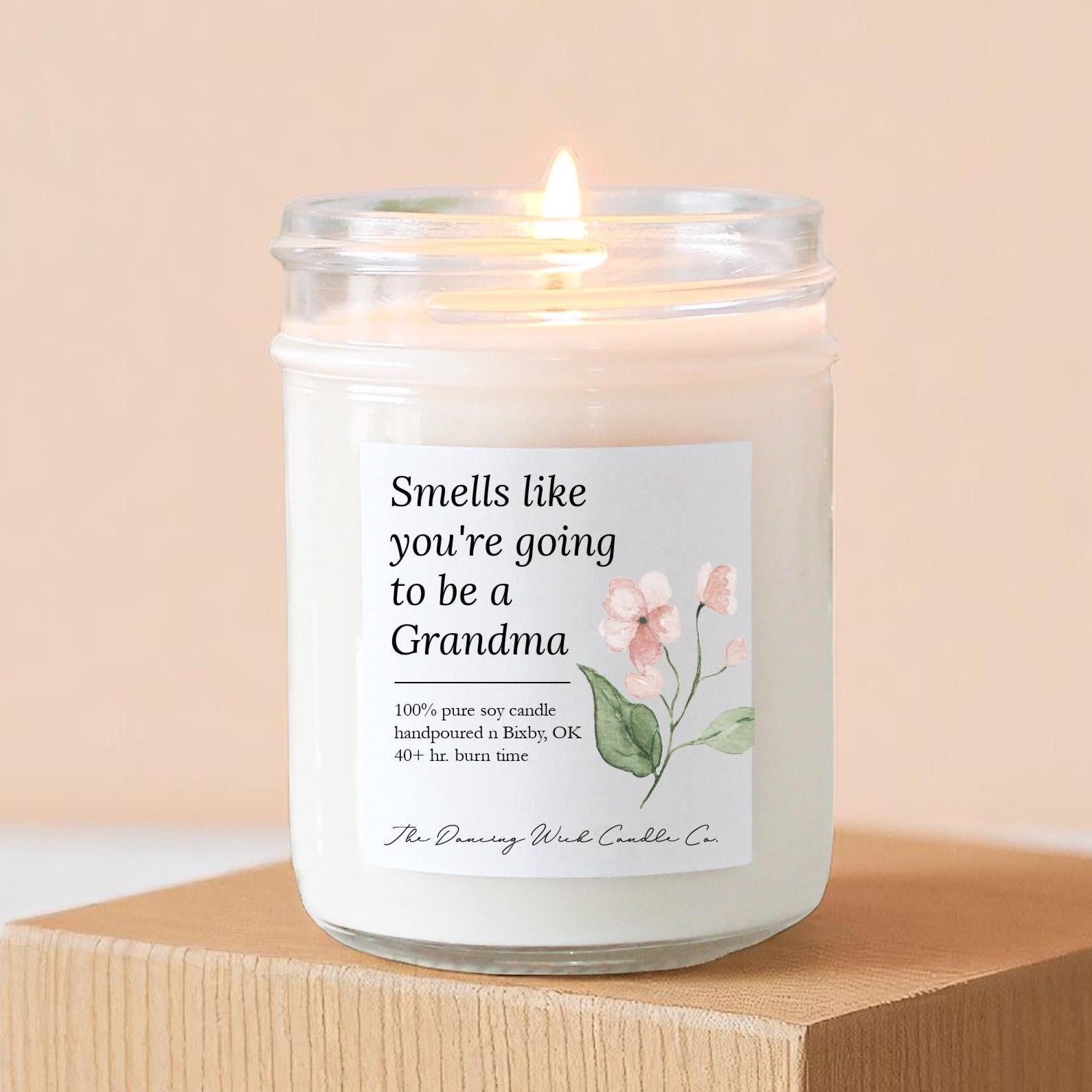 You're Going to Be a Grandma Candle – Pregnancy Announcement Gift, Personalized Candle for Grandma, Baby Reveal, New Grandparent Gift