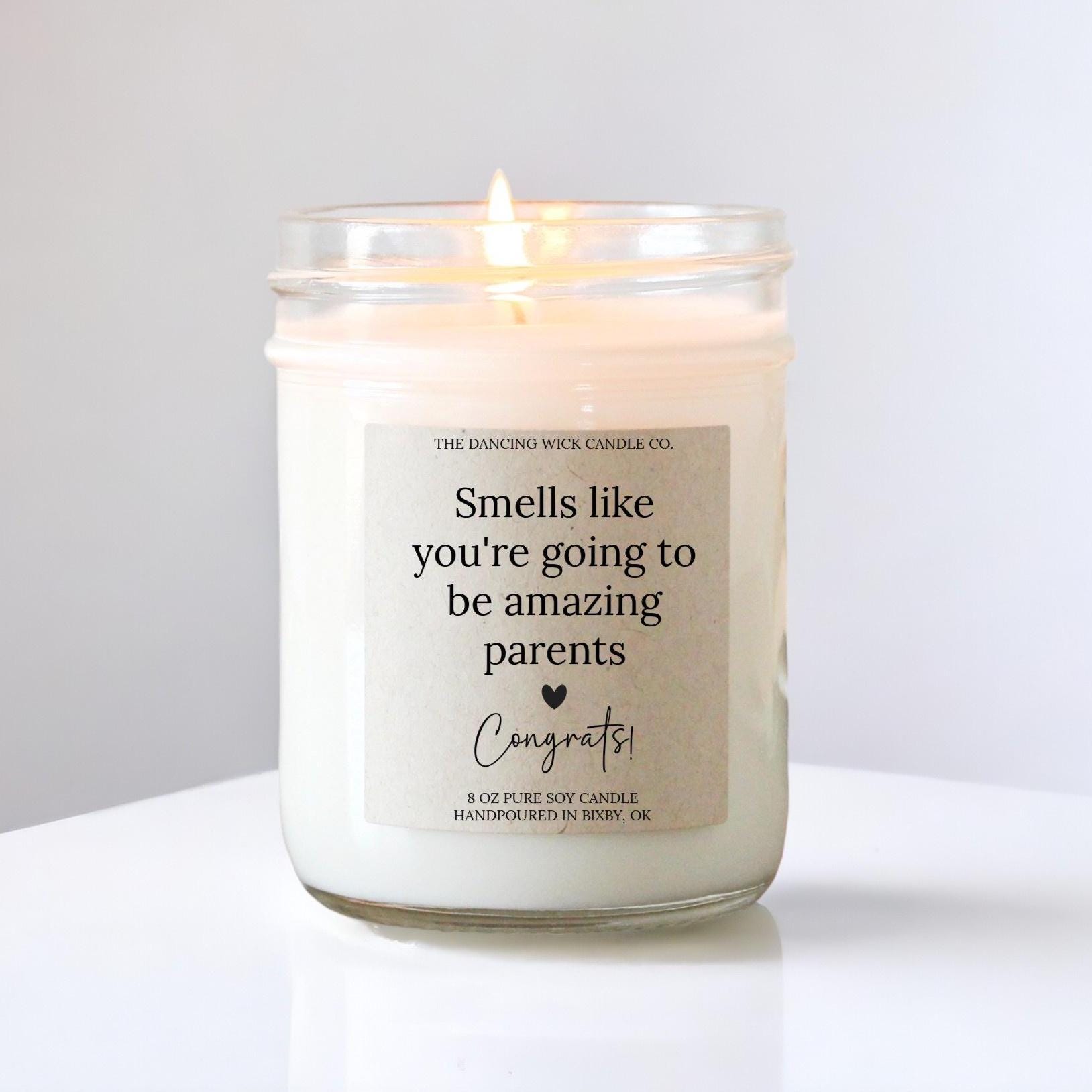 Personalized New Parent Gift / Custom Candle / New Mom Gift / Baby Shower Gifts For Pregnant Women New Dad / Best Pregnancy Gift Under 20