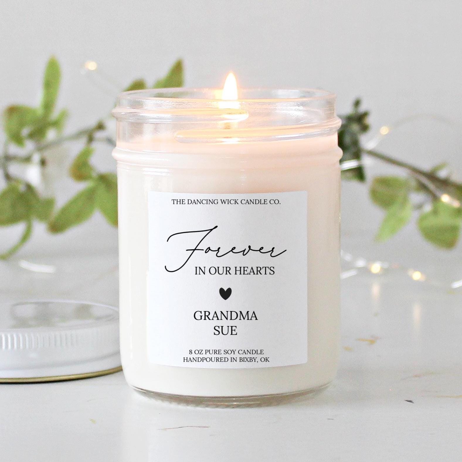 Forever in Our Hearts Personalized Candle
