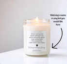 Dog Memorial Candle with Poem | Personalized Pet Loss Gift | In Loving Memory of Dog | Pet Remembrance Candle | Sympathy Gift for Dog Owner