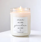 New Grandma Pregnancy Announcement Gift Candle / Baby Reveal Personalized with dates / gift to Mom from daughter or son for Nana, Mimi