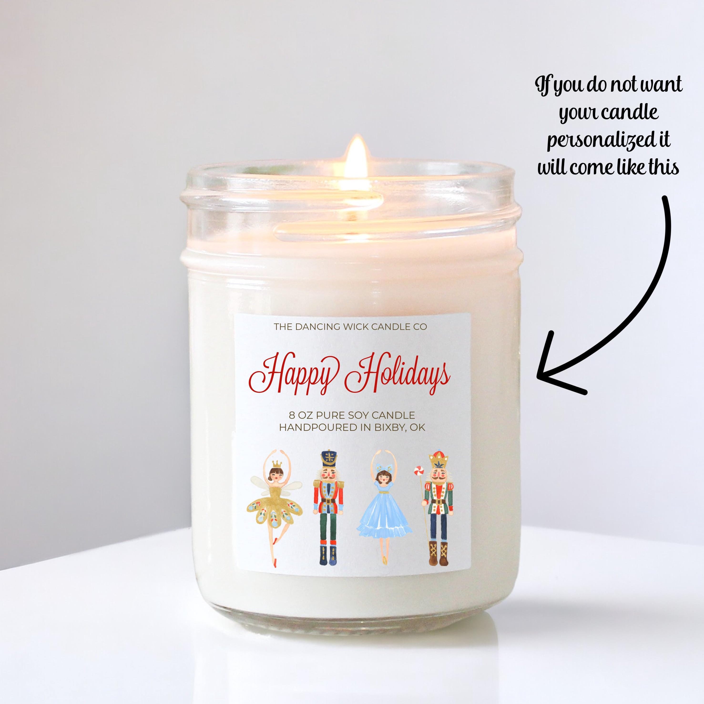 Nutcracker Christmas Candle