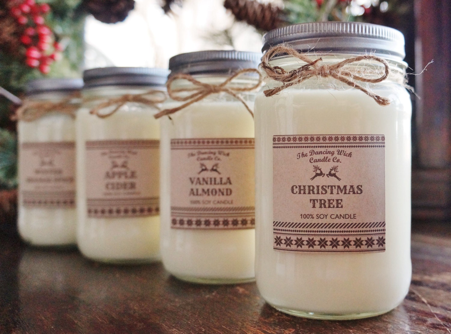 Soy Candle / 16 oz Candle / 8 oz Candle / Mason Jar Candle / Winter Candle / Holiday Sweater Candle / Christmas Candle