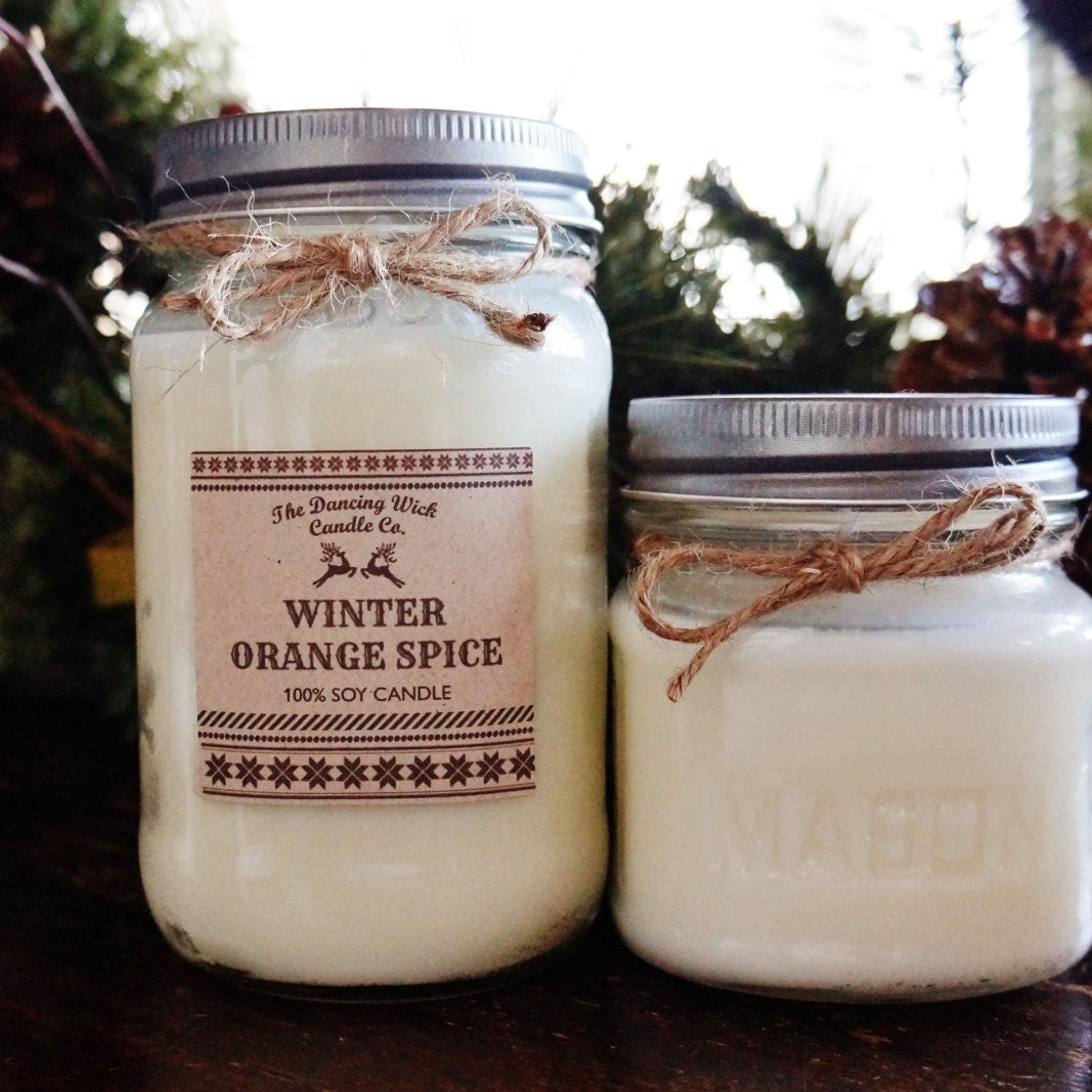 Soy Candle / 16 oz Candle / 8 oz Candle / Mason Jar Candle / Winter Candle / Holiday Sweater Candle / Christmas Candle