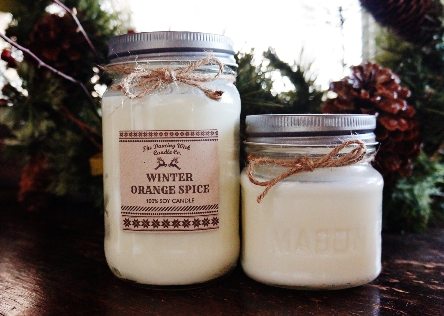 Soy Candle / 16 oz Candle / 8 oz Candle / Mason Jar Candle / Winter Candle / Holiday Sweater Candle / Christmas Candle