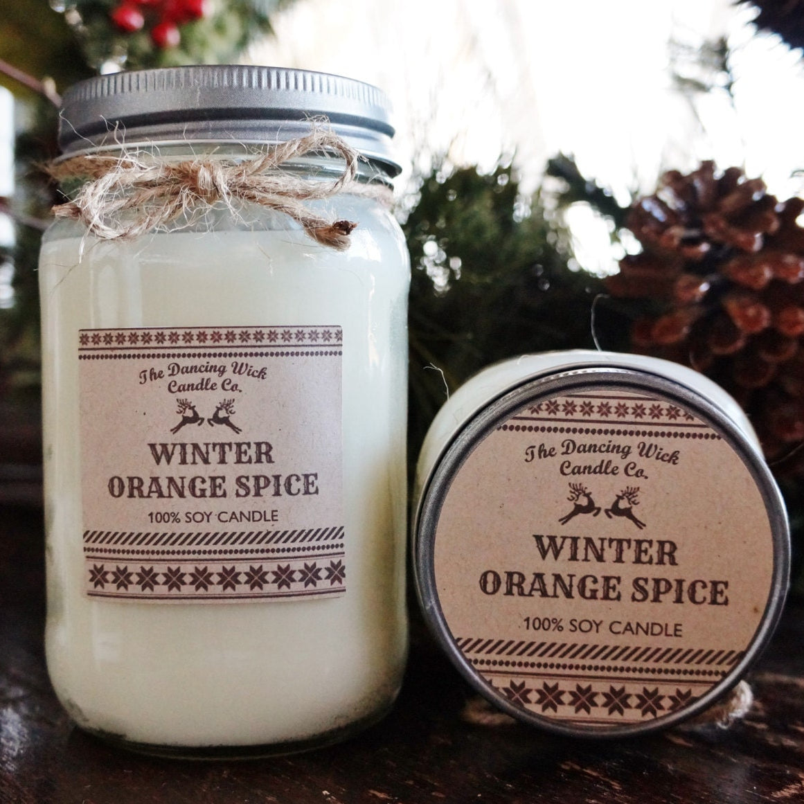 Soy Candle / 16 oz Candle / 8 oz Candle / Mason Jar Candle / Winter Candle / Holiday Sweater Candle / Christmas Candle