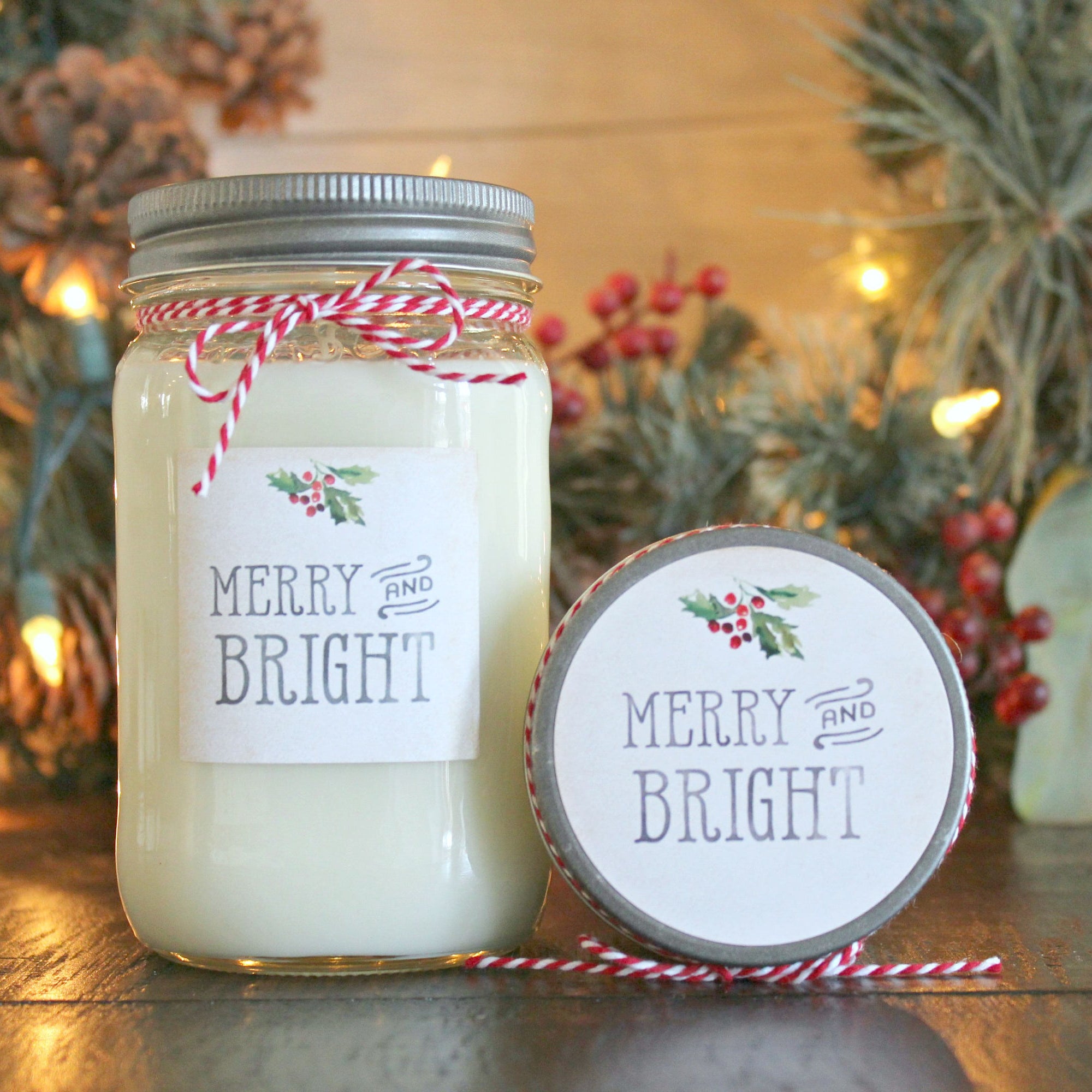 Merry & Bright Christmas Candle