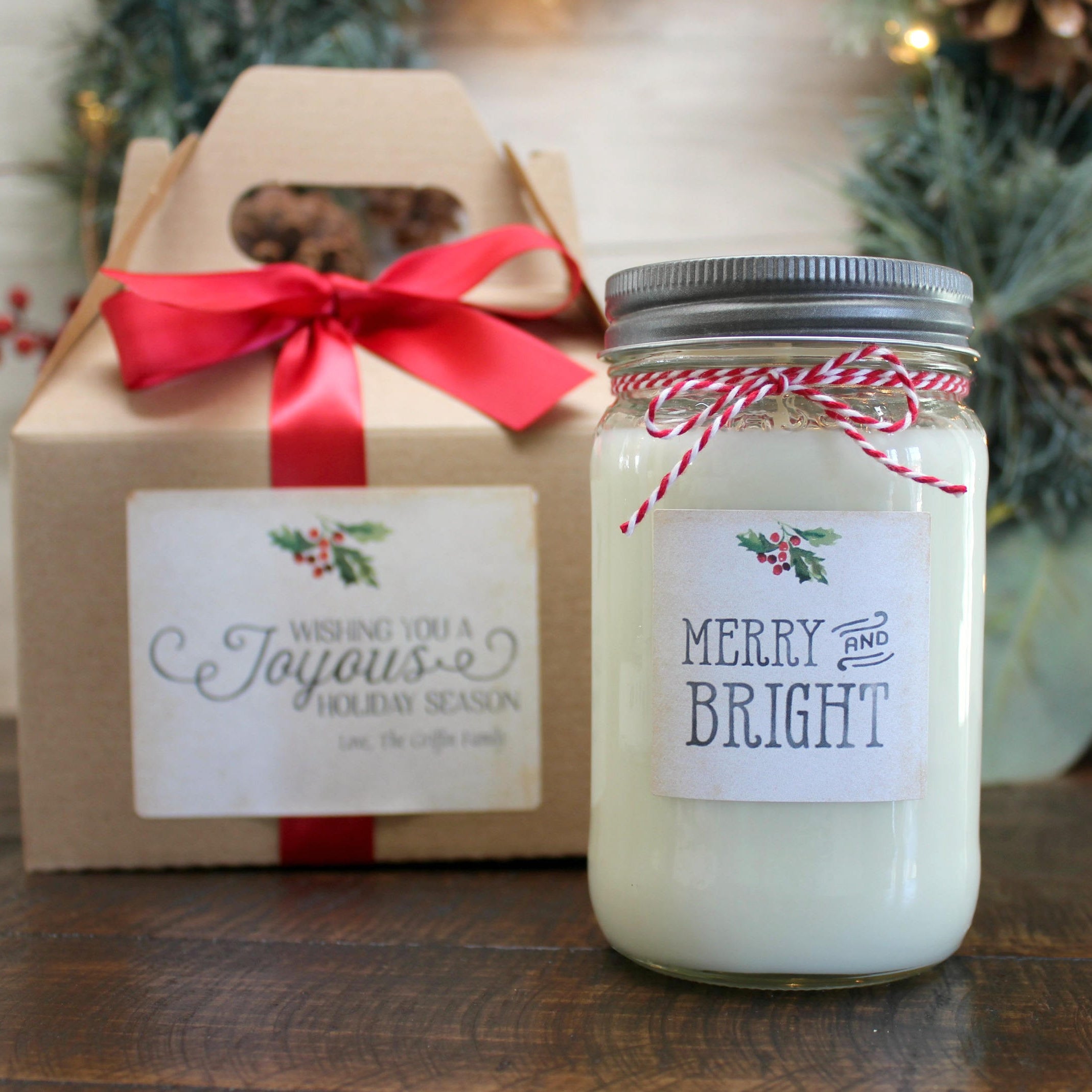Merry & Bright Christmas Candle