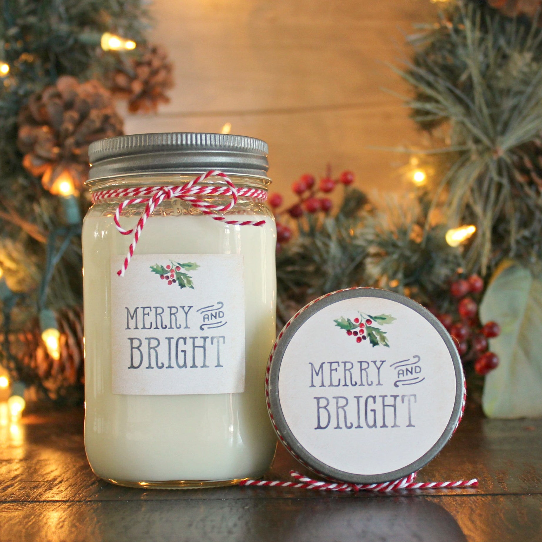 Merry & Bright Christmas Candle