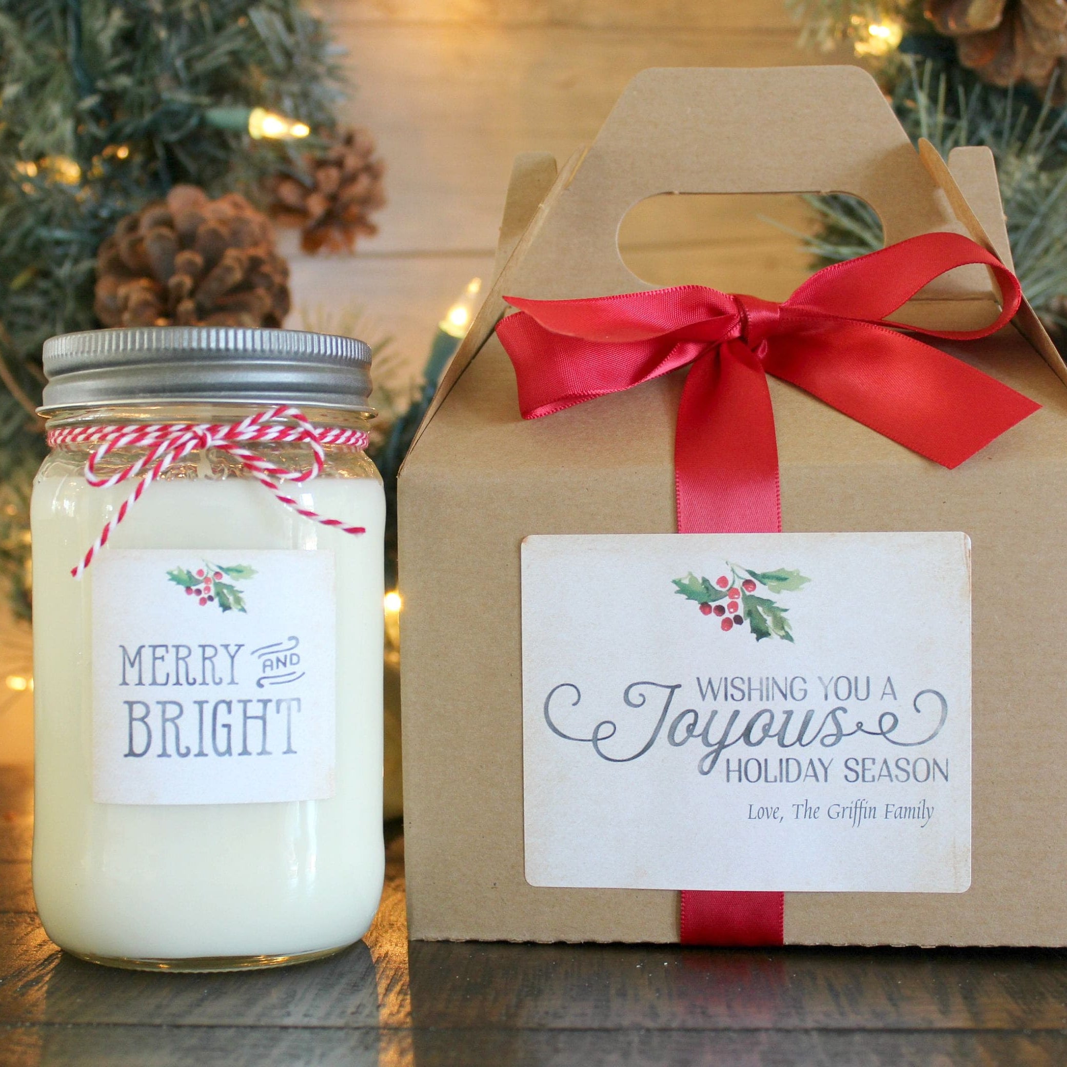 Merry & Bright Christmas Candle