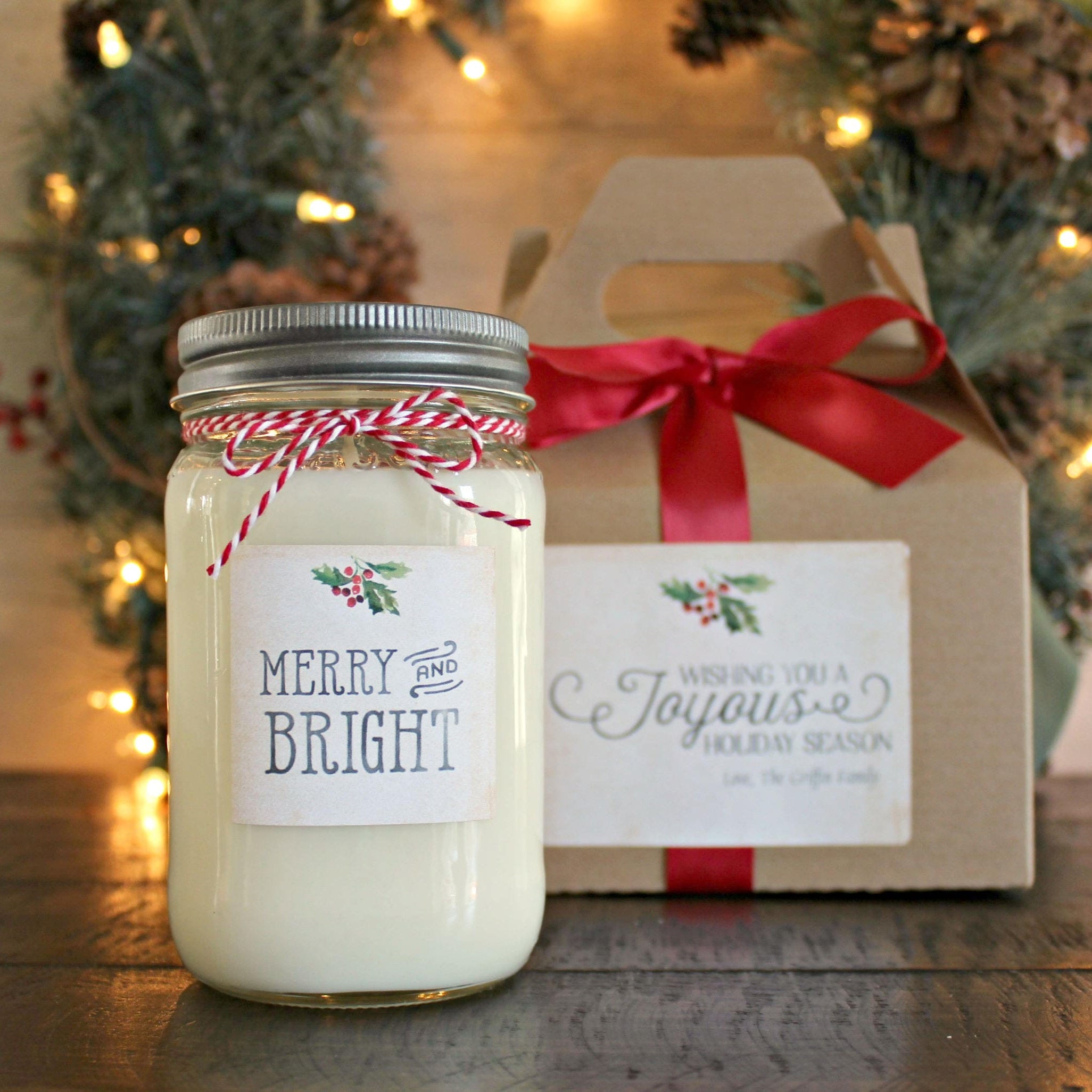 Merry & Bright Christmas Candle