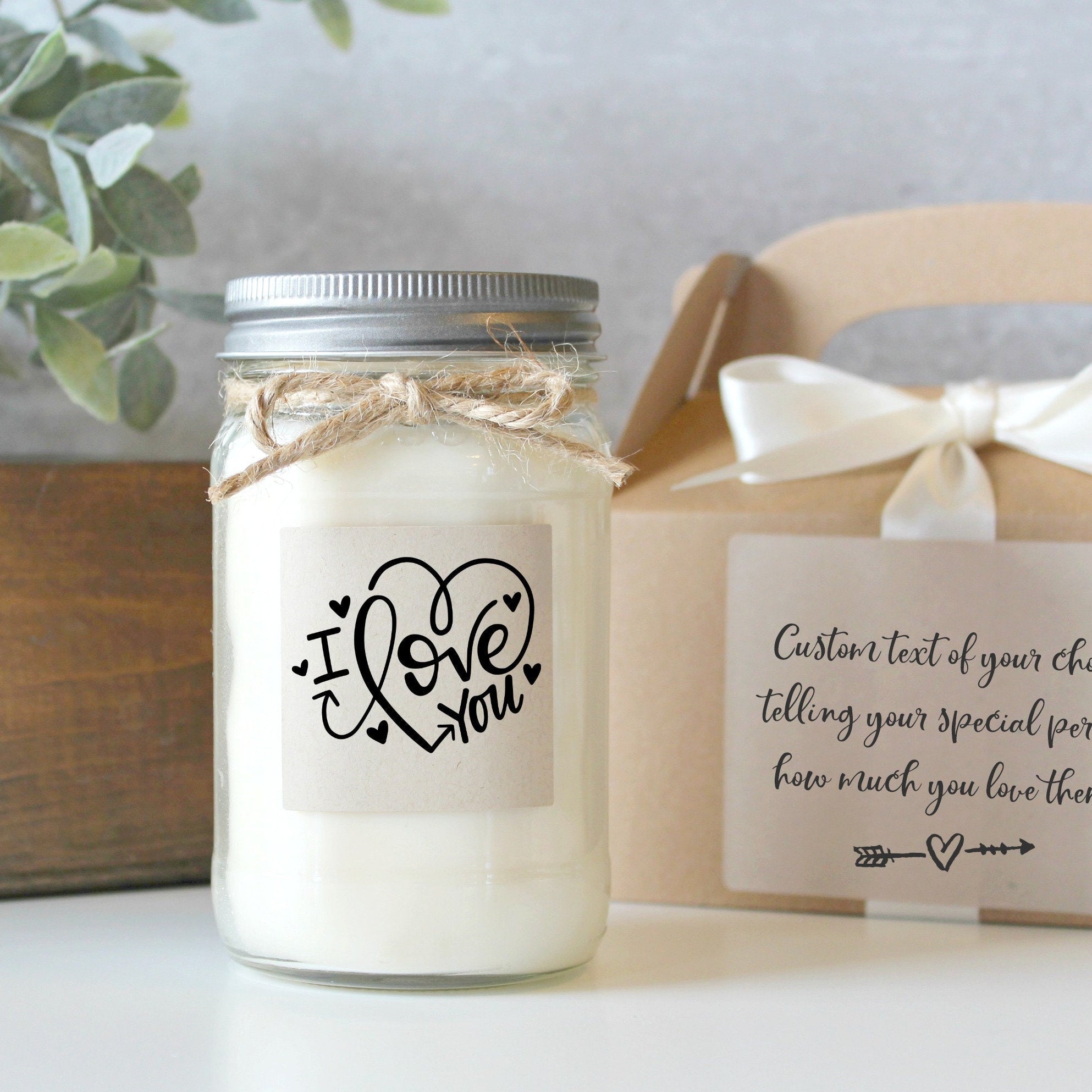 I love you / Valentines Day Gift / Pure Soy Candle / Anniversary gift / Gift for Her / Gift for Him /Gift for Wife / Gift for Boyfriend