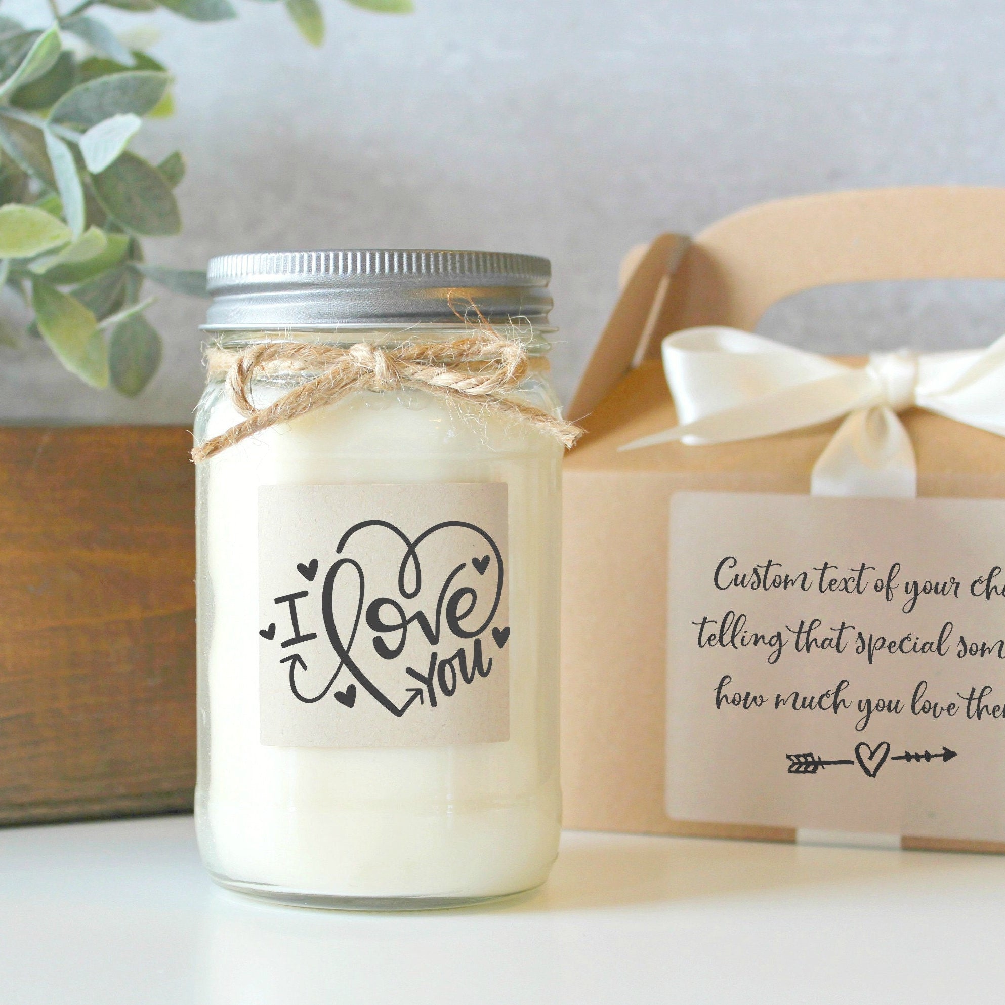 I love you / Valentines Day Gift / Pure Soy Candle / Anniversary gift / Gift for Her / Gift for Him /Gift for Wife / Gift for Boyfriend