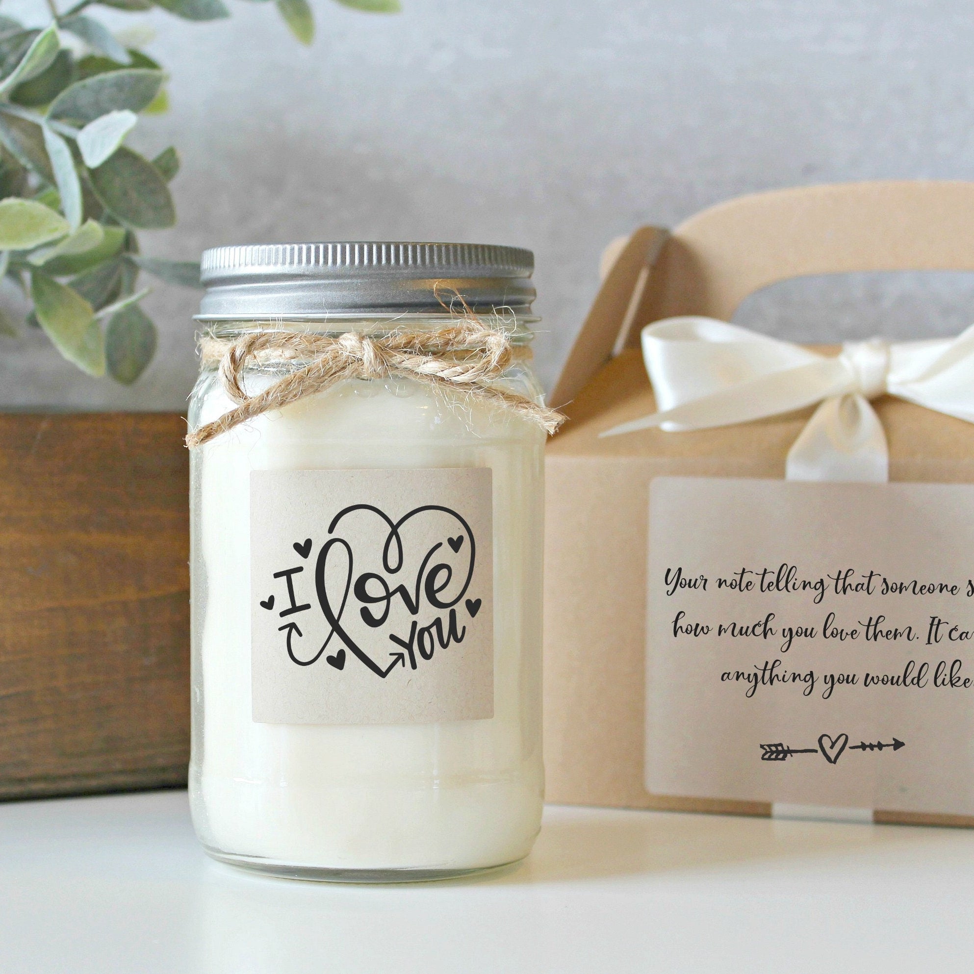 I love you / Valentines Day Gift / Pure Soy Candle / Anniversary gift / Gift for Her / Gift for Him /Gift for Wife / Gift for Boyfriend