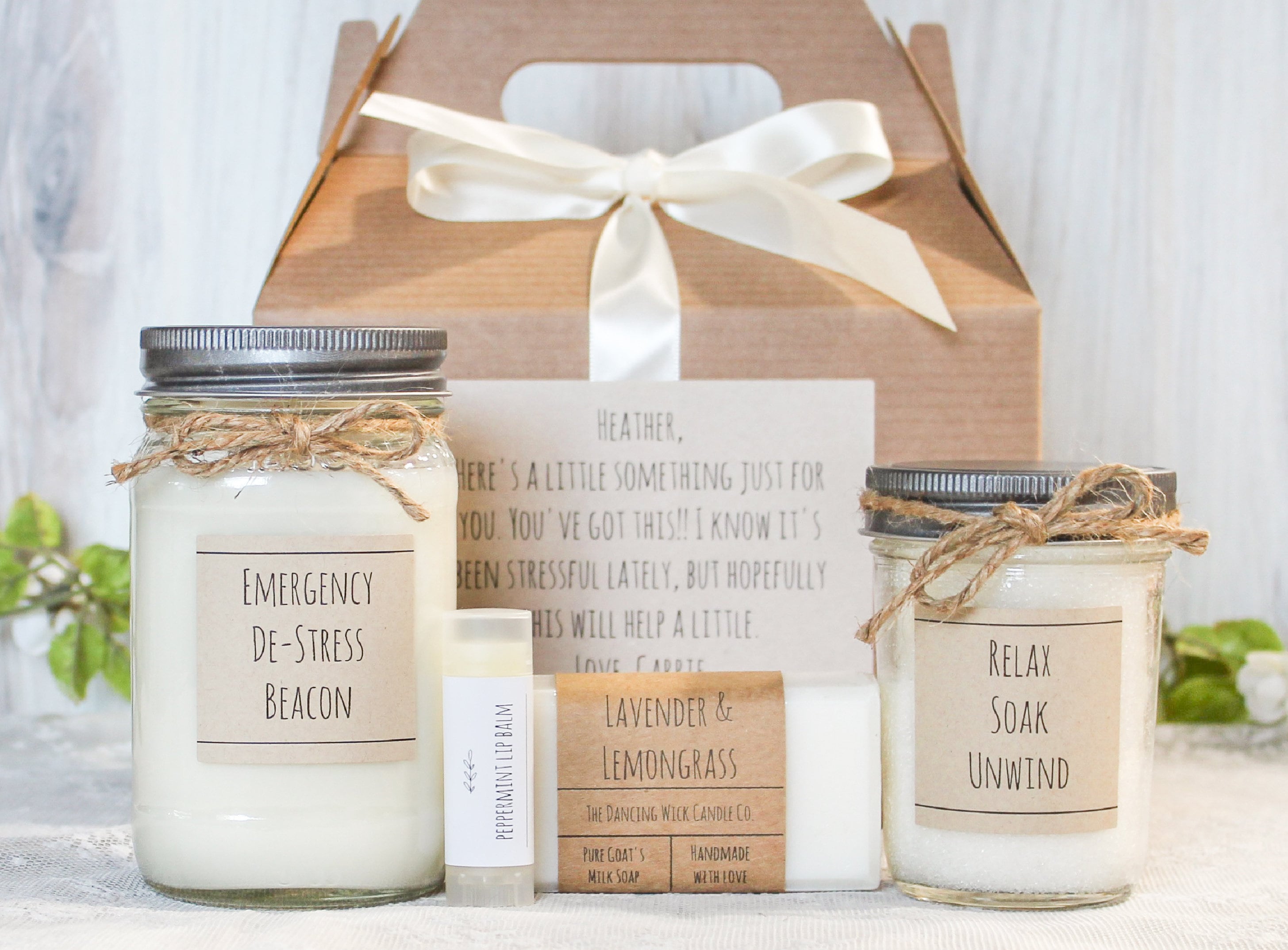 Stress relief Care Package / Relaxation self care gift box for friend, / Thinking of you gift /  Spa Gift Set / Sending Some sunshine