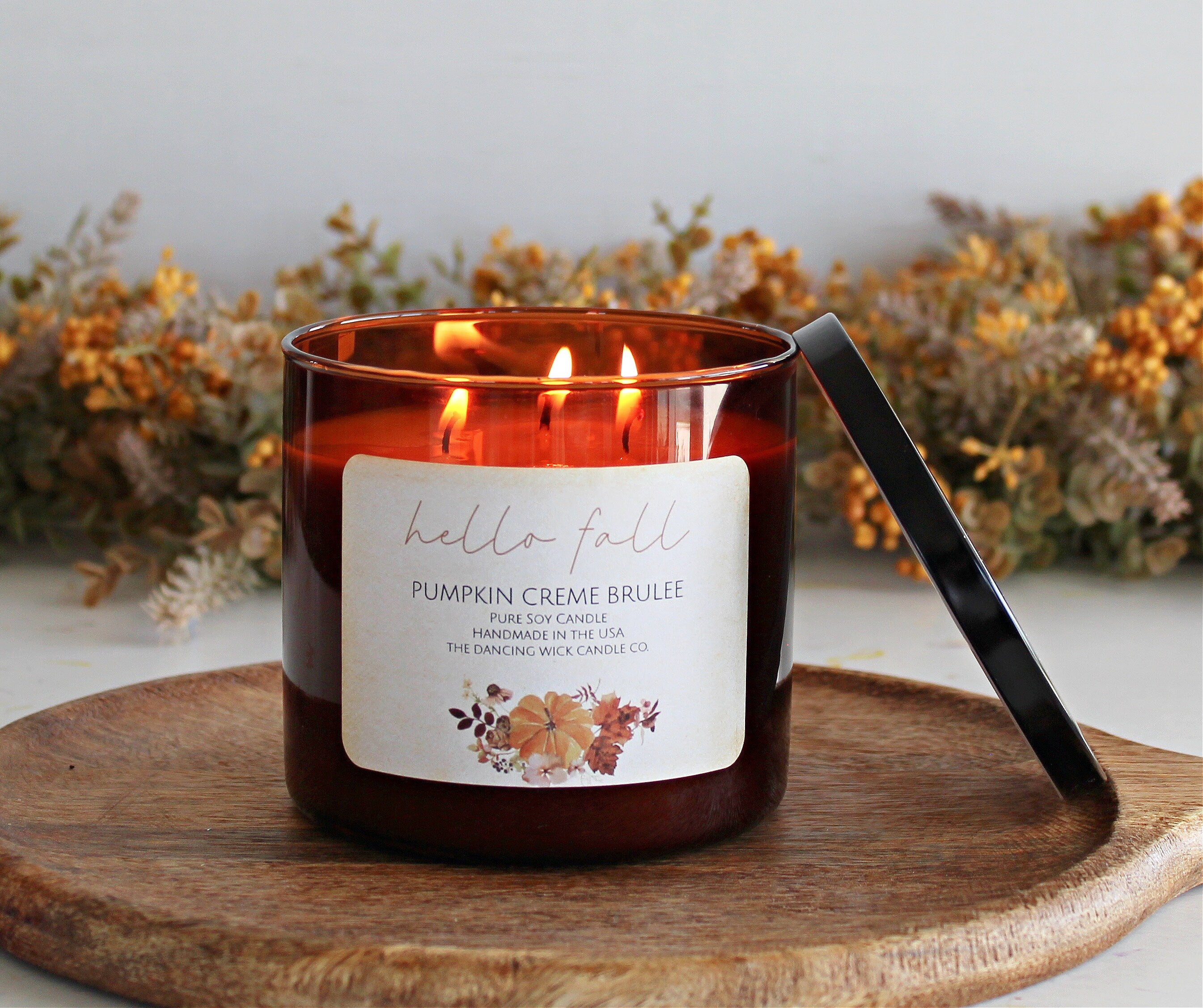 New Rae high quality Dunn Fall Candle Gather 3 Wick