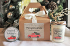 Christmas Gift Box / Red Truck / Holiday Candle Gift Box / Rustic Christmas Gift / Personalized Christmas Gift / Gift For Her / Gift For Him