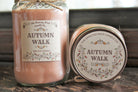 Autumn Walk Pure Soy Candle //Large Pint 16 oz.// Half Pint 8 oz candle/Mason Jar Candle/Hand Poured//Fall Candle//Harvest Candle